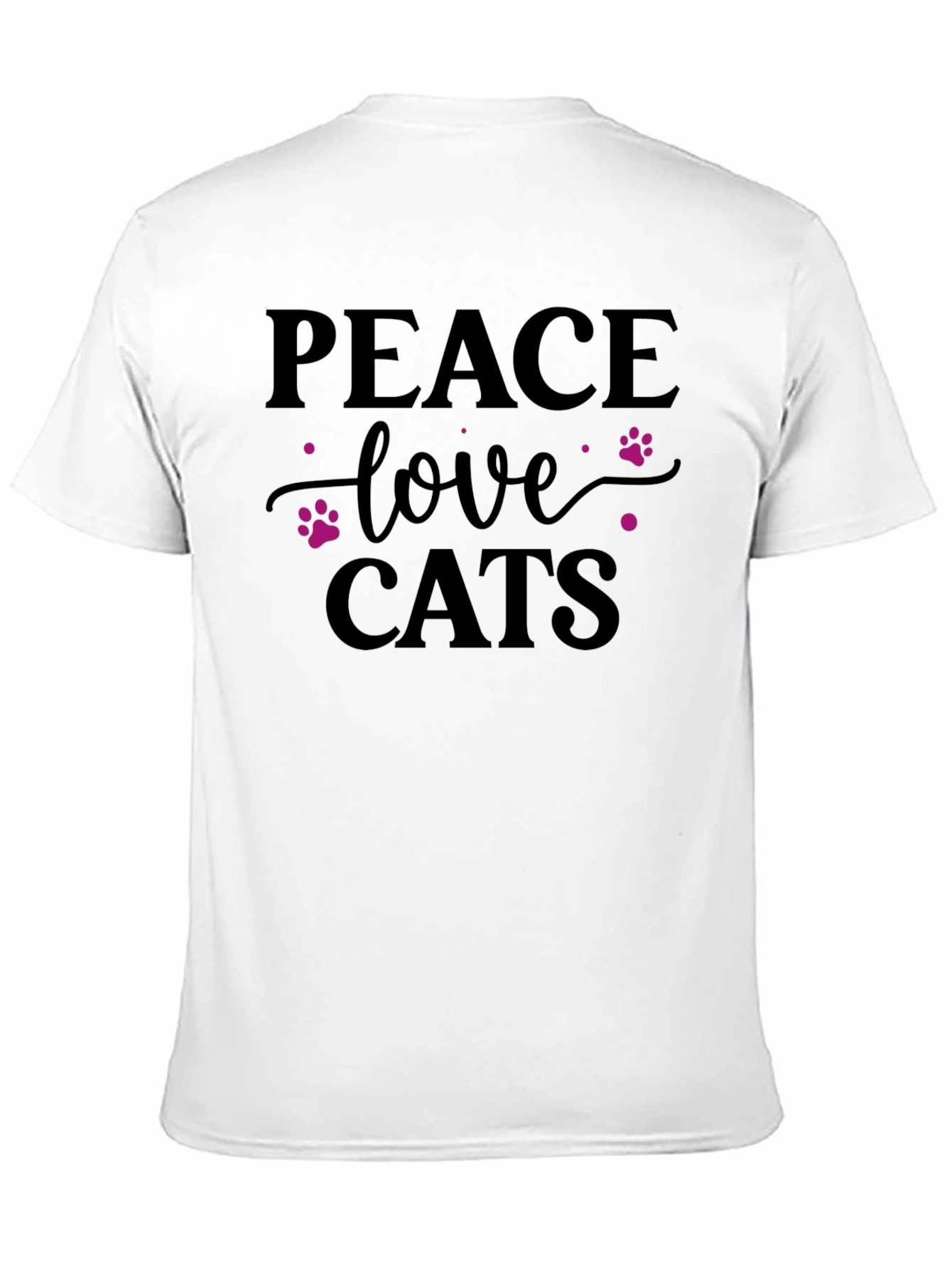 Peace Love Cats Graphic Tee - Soft Cotton Shirt