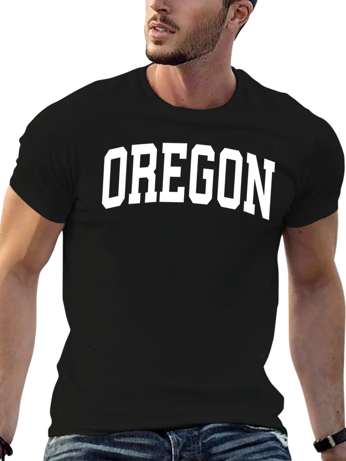 Oregon T-Shirt - Classic Collegiate Style - Black