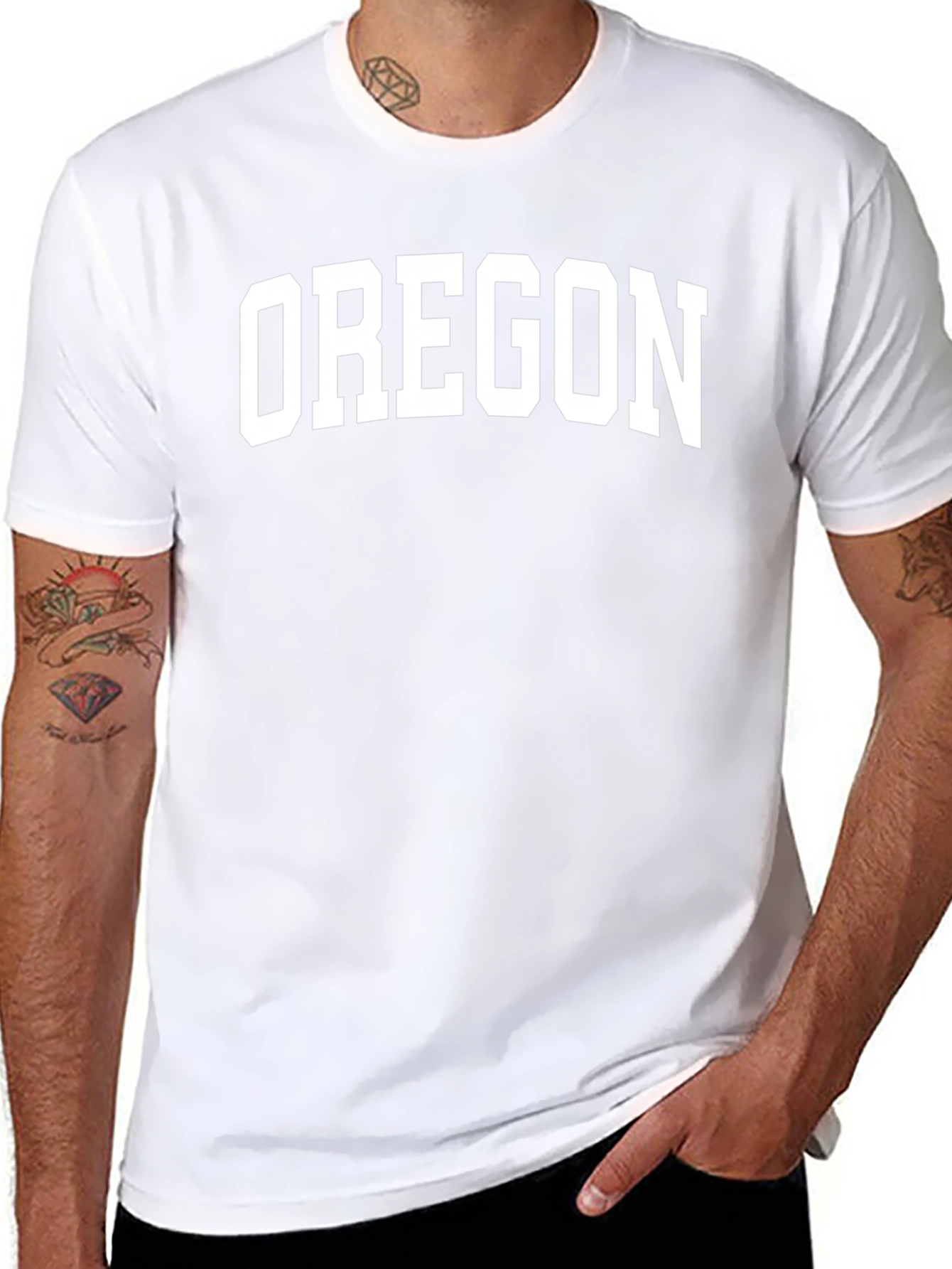 Oregon T-Shirt - Classic Collegiate Style - Black