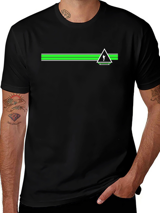 Geometric Graphic Tee - Black Casual Shirt