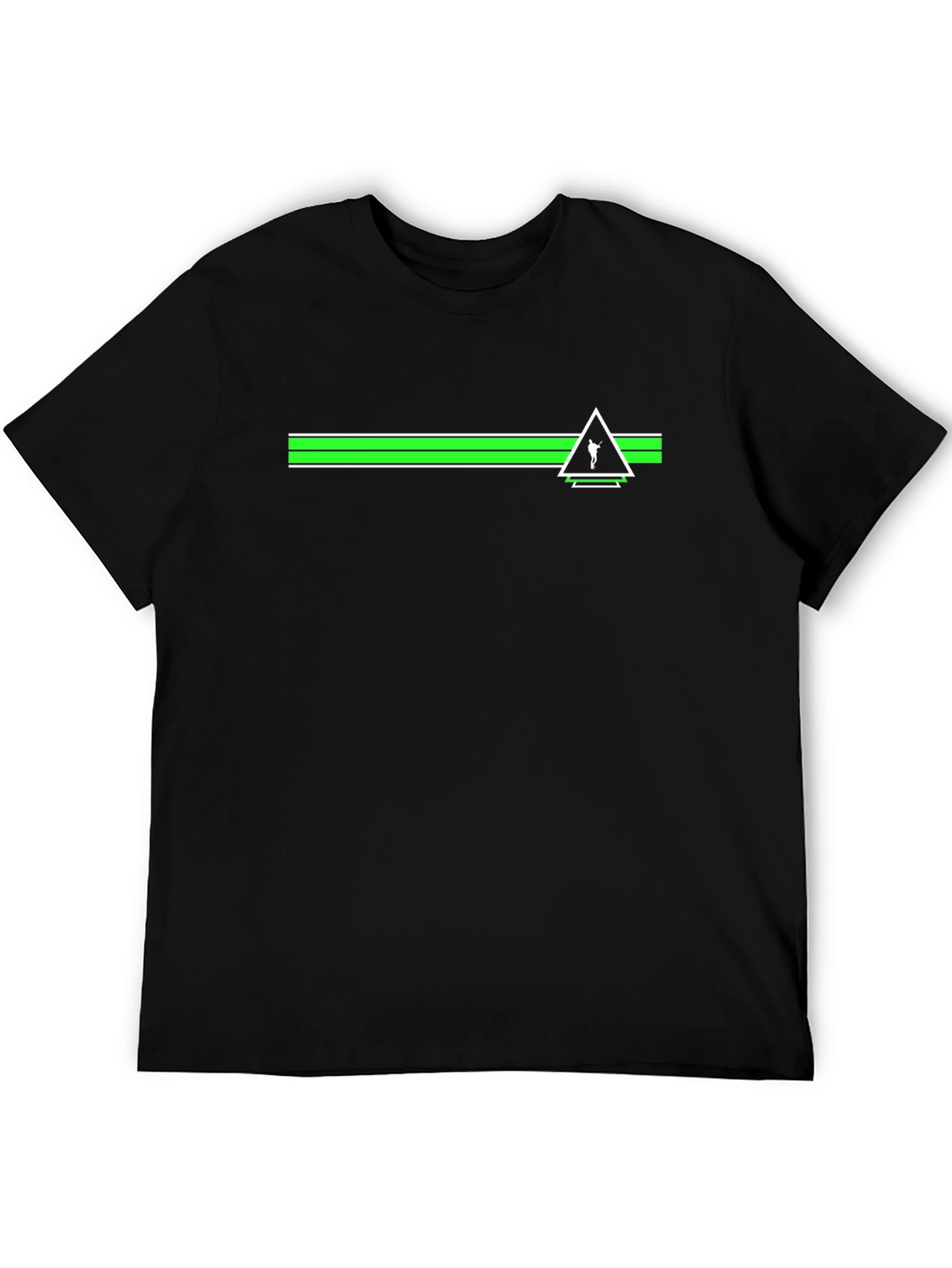 Geometric Graphic Tee - Black Casual Shirt