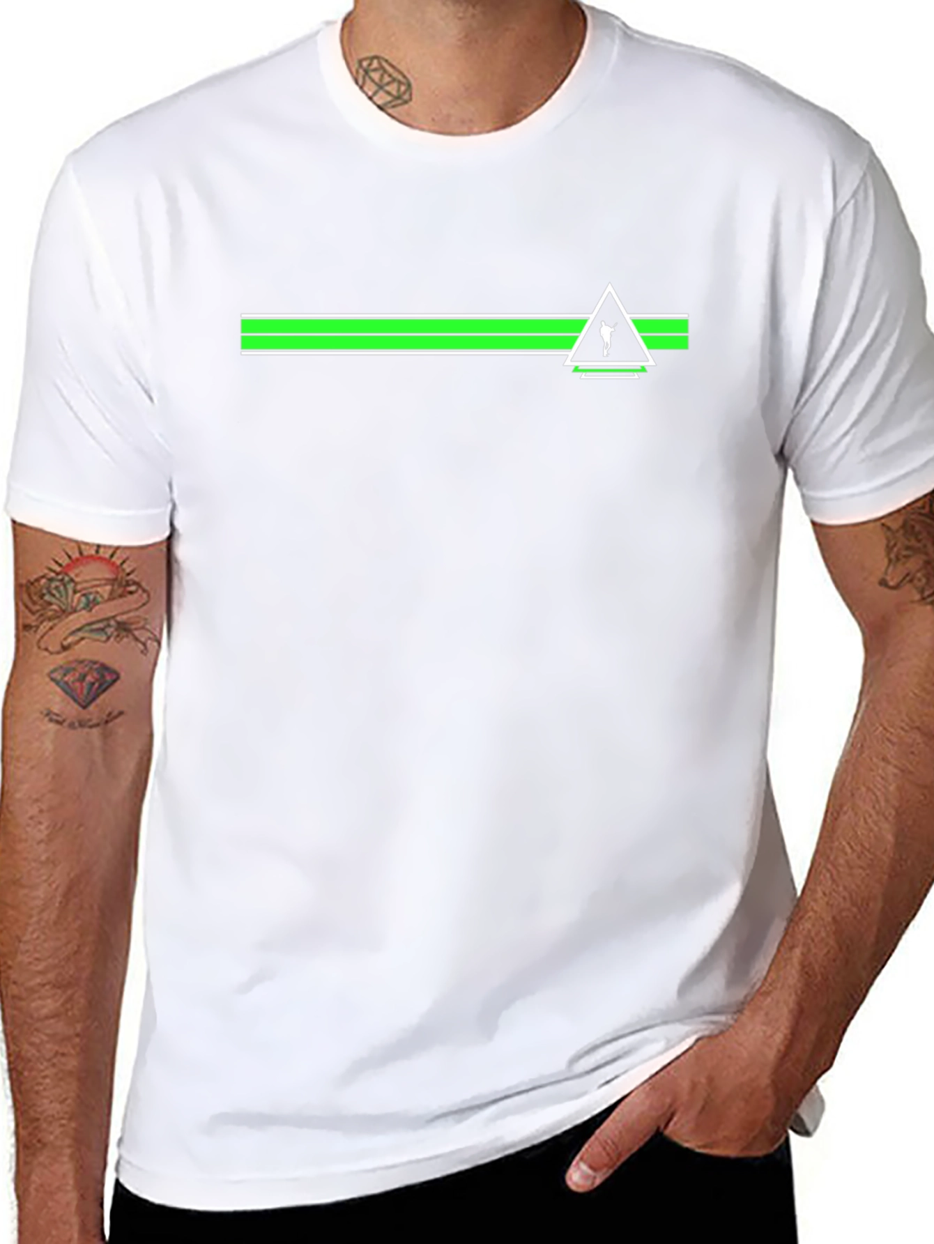 Geometric Graphic Tee - Black Casual Shirt