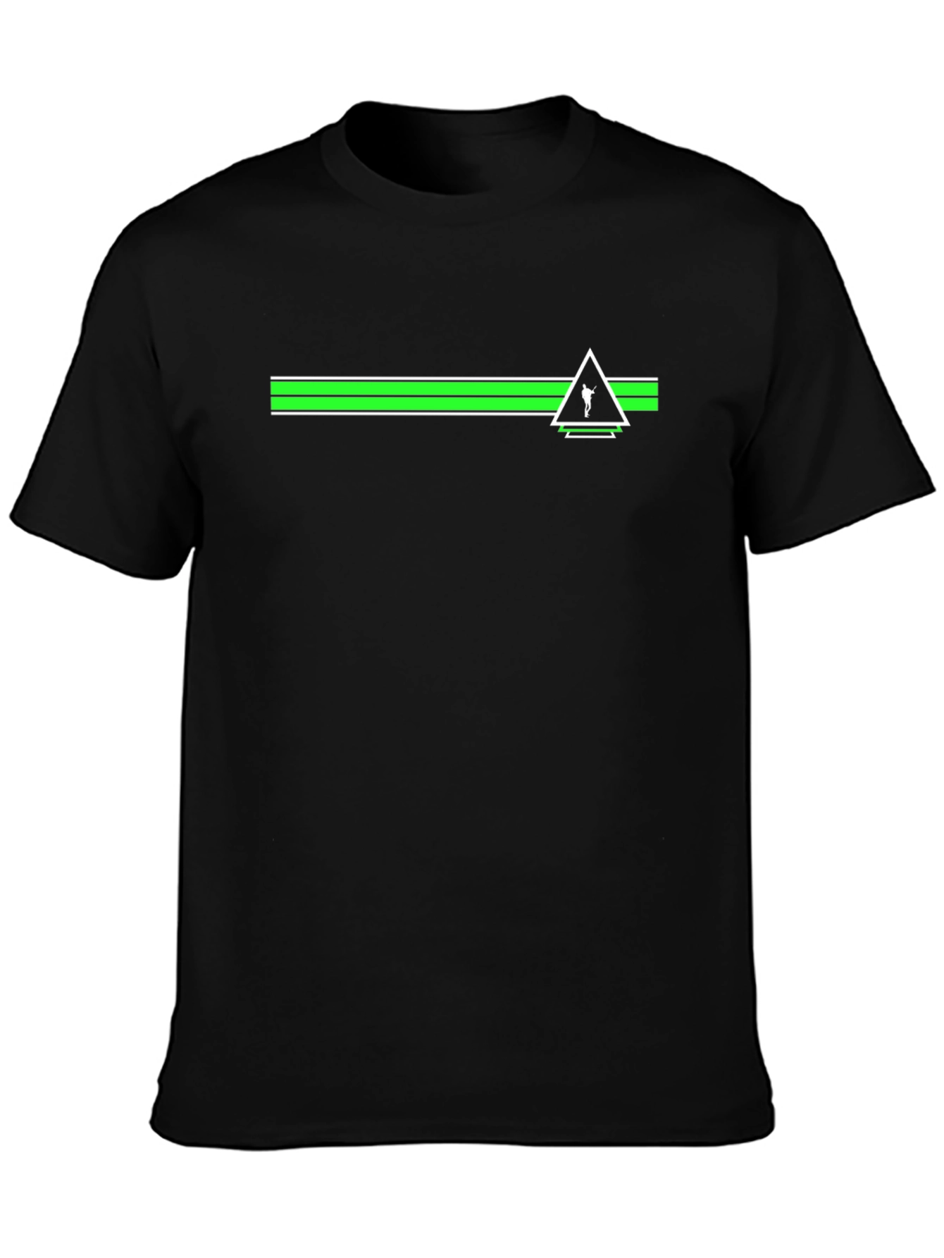 Geometric Graphic Tee - Black Casual Shirt