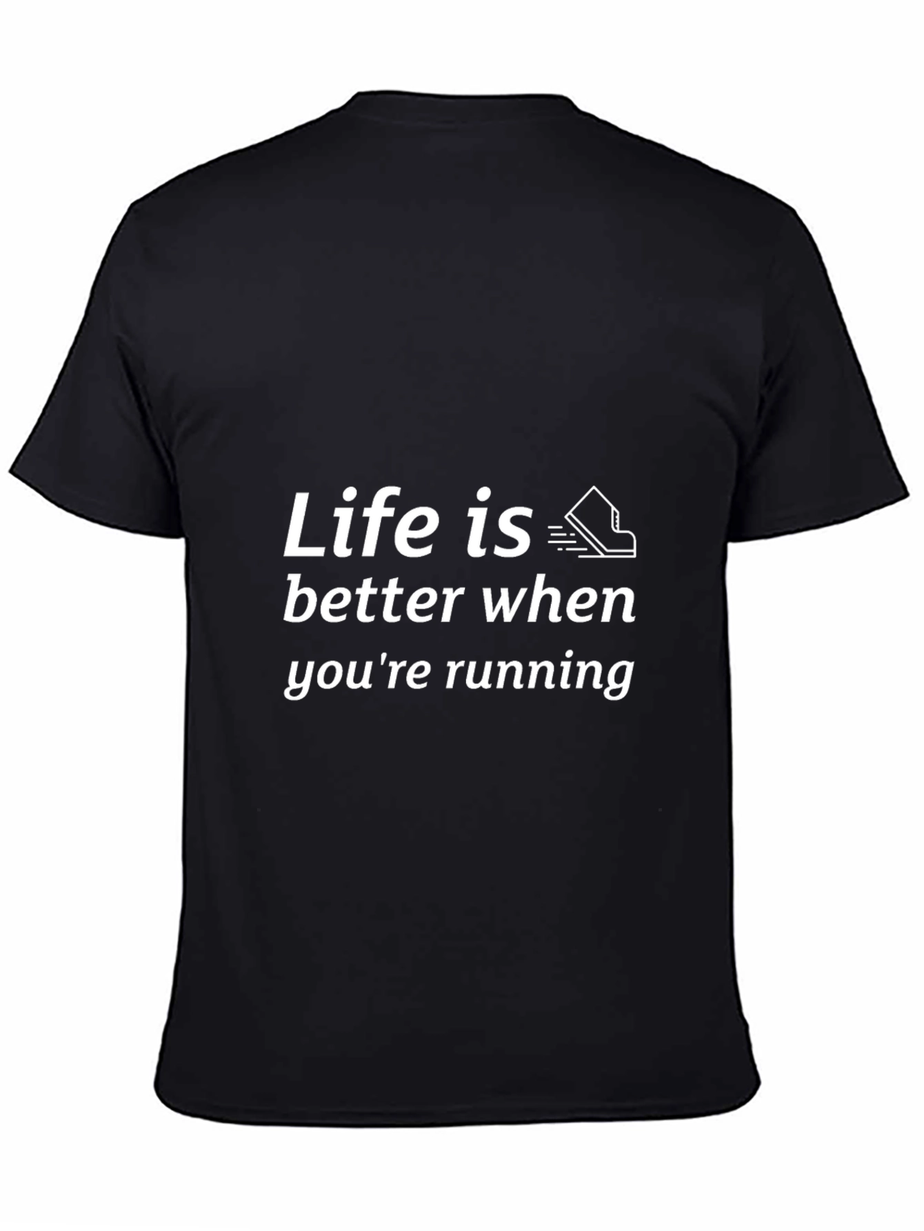 Life is Better Running Black T-Shirt