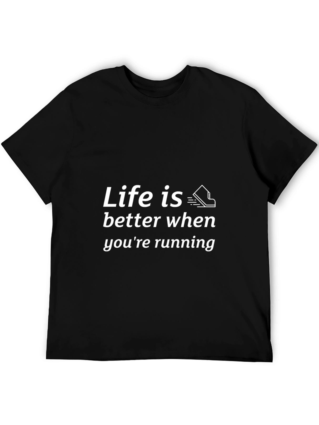 Life is Better Running Black T-Shirt