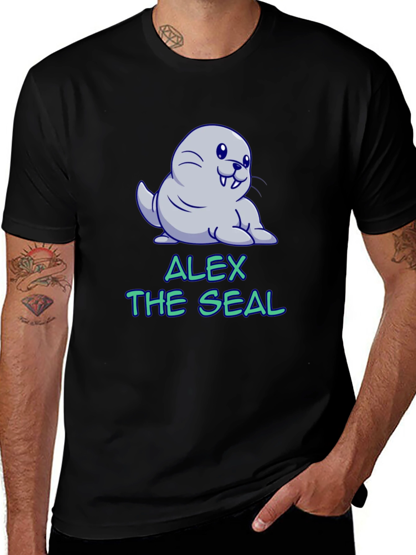 Alex The Seal T-Shirt - Cute Cartoon Design