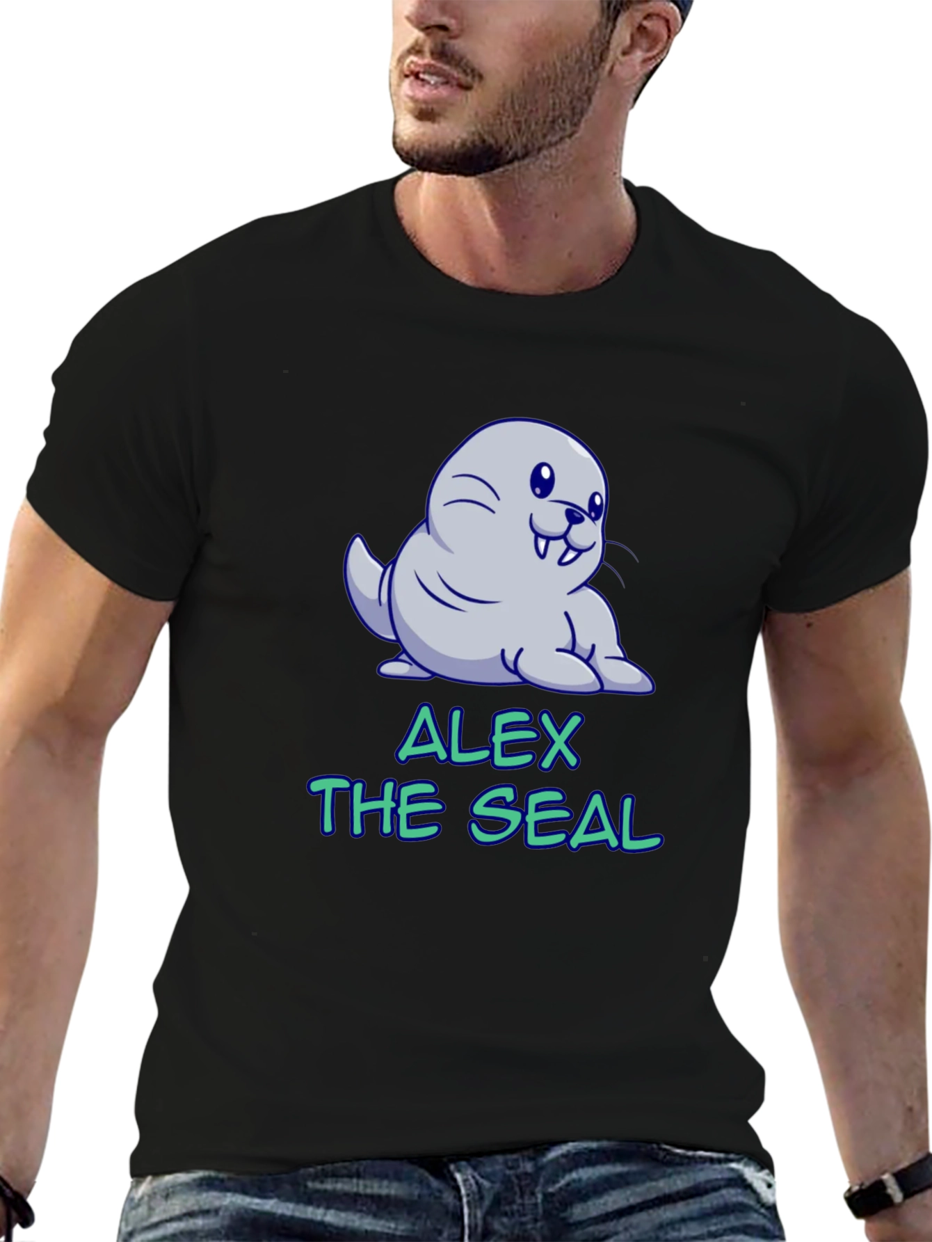 Alex The Seal T-Shirt - Cute Cartoon Design