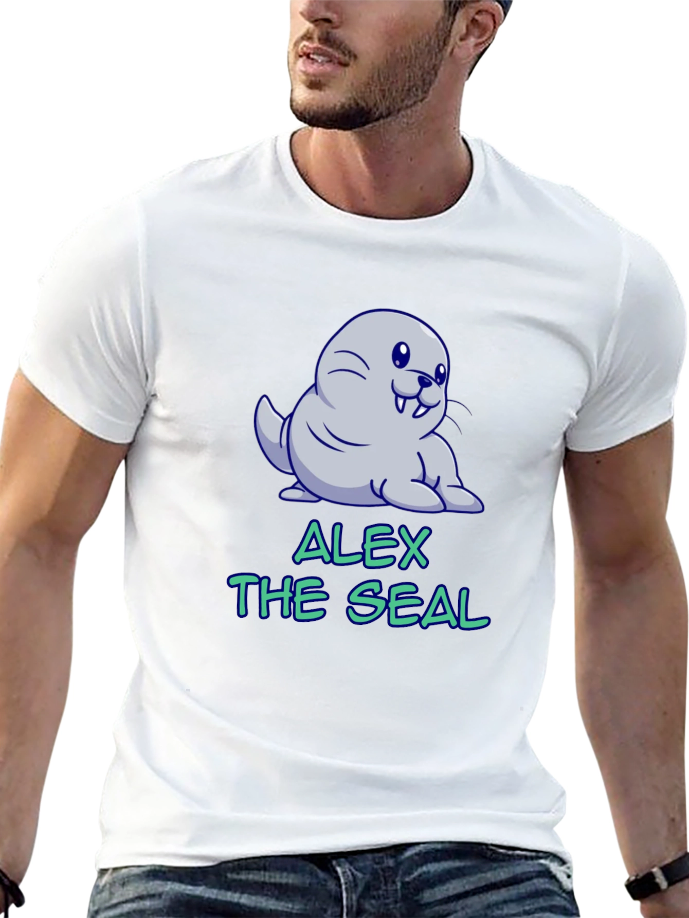 Alex The Seal T-Shirt - Cute Cartoon Design