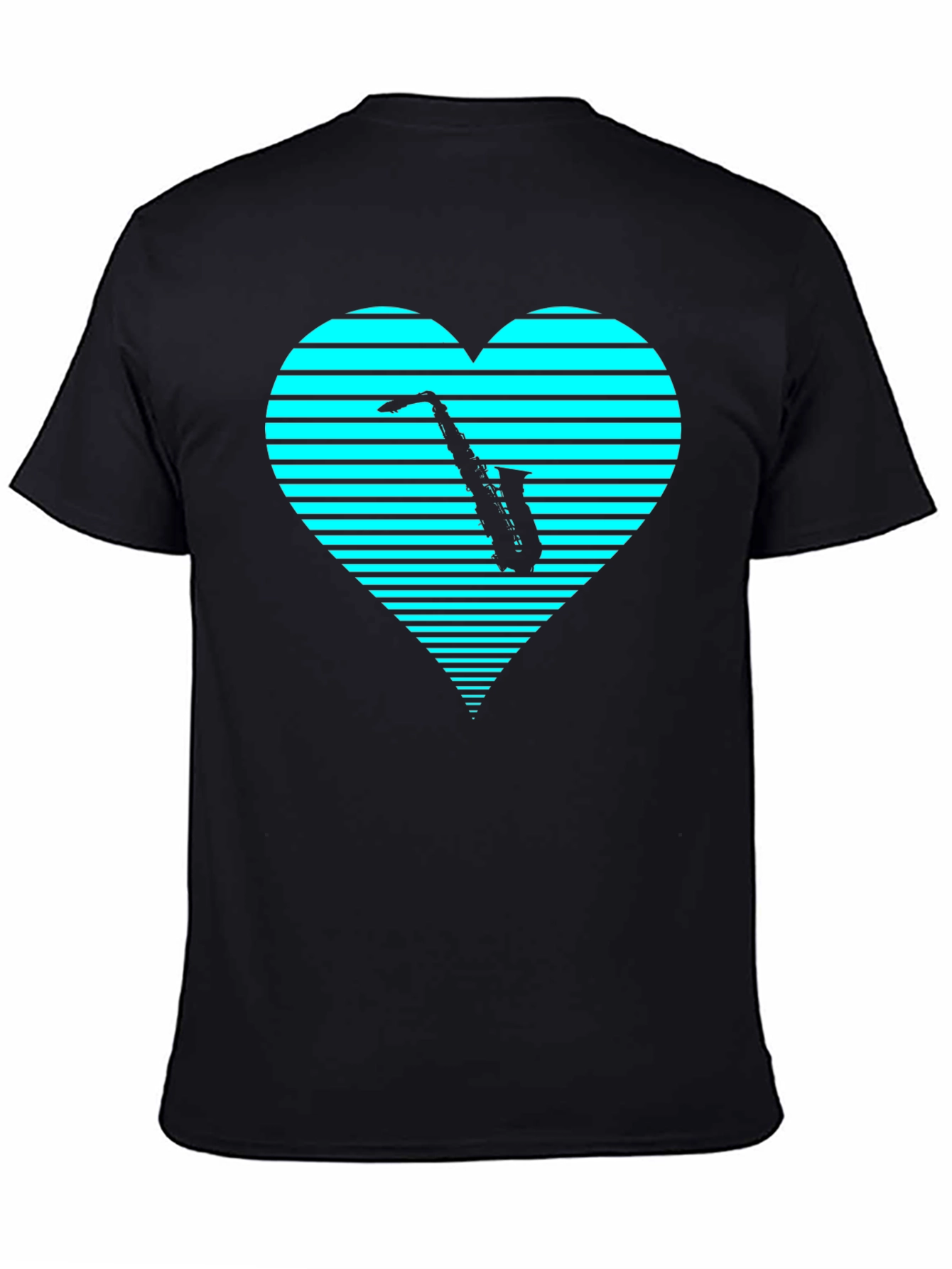 Saxophone Heart T-Shirt - Cool Music Lover Tee