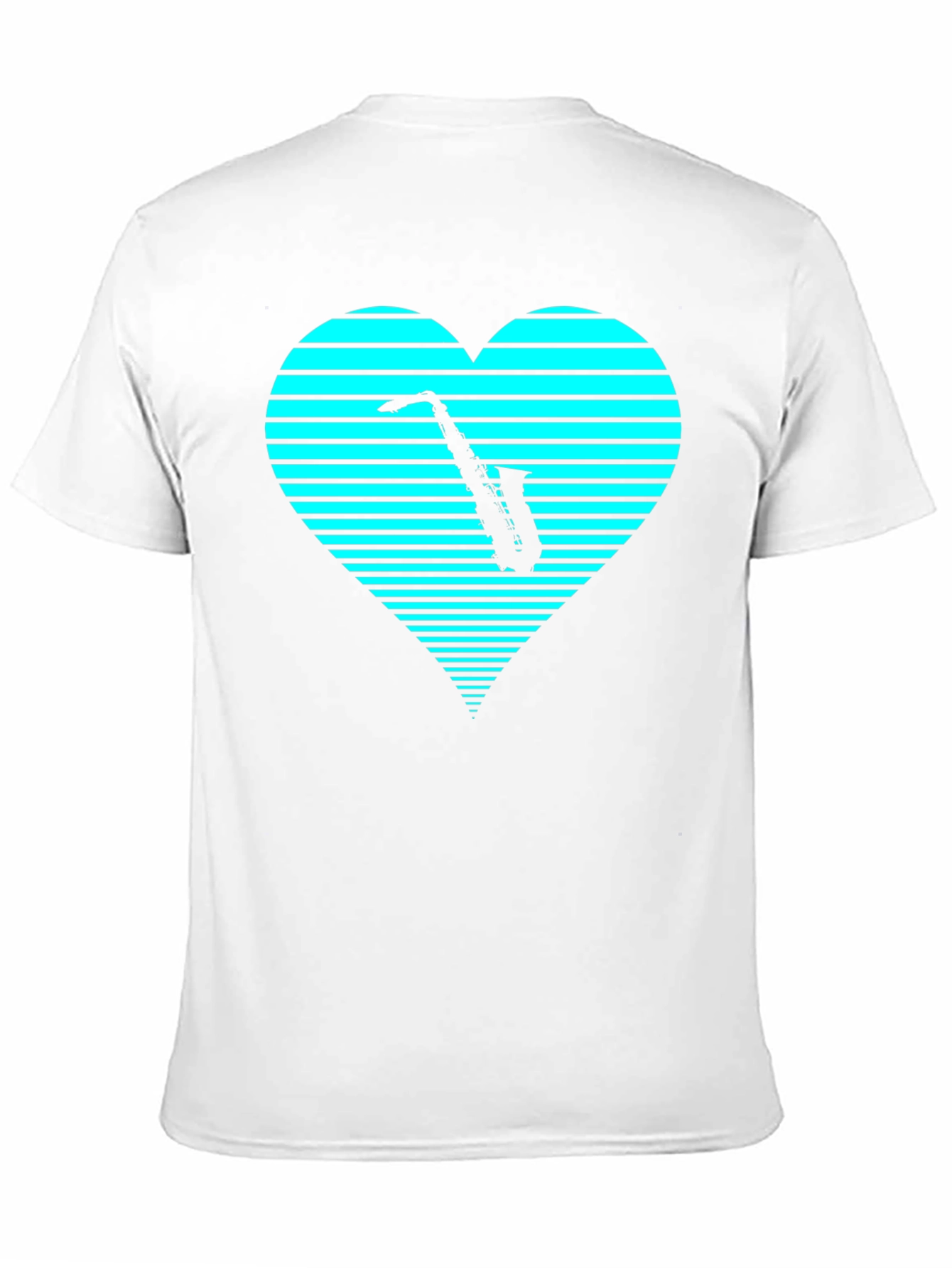 Saxophone Heart T-Shirt - Cool Music Lover Tee