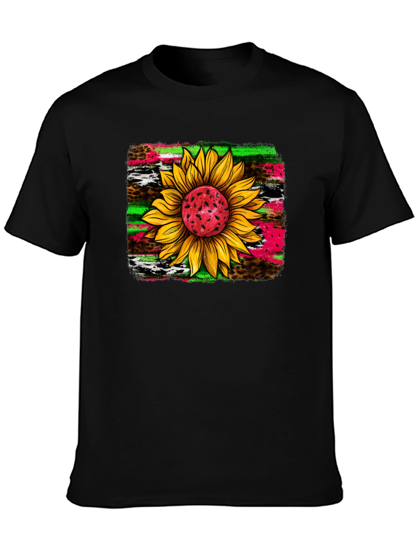 Sunflower Graphic Tee - Funky Floral Design