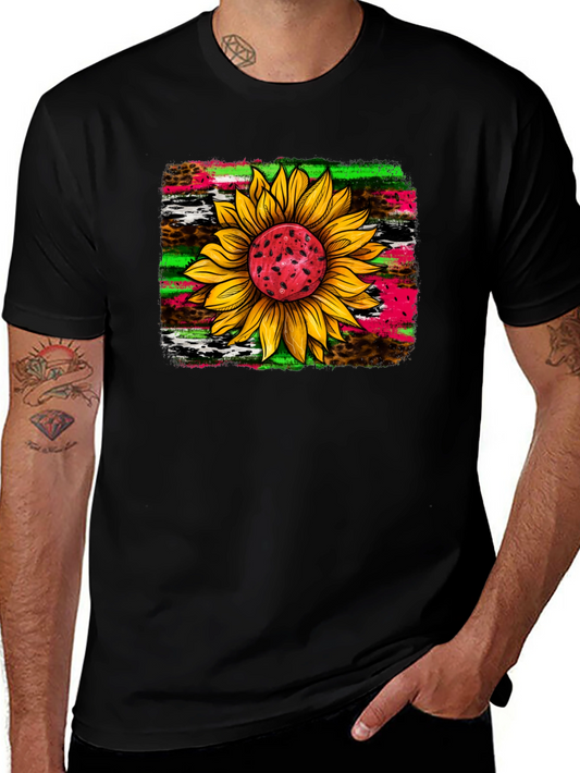 Sunflower Graphic Tee - Funky Floral Design