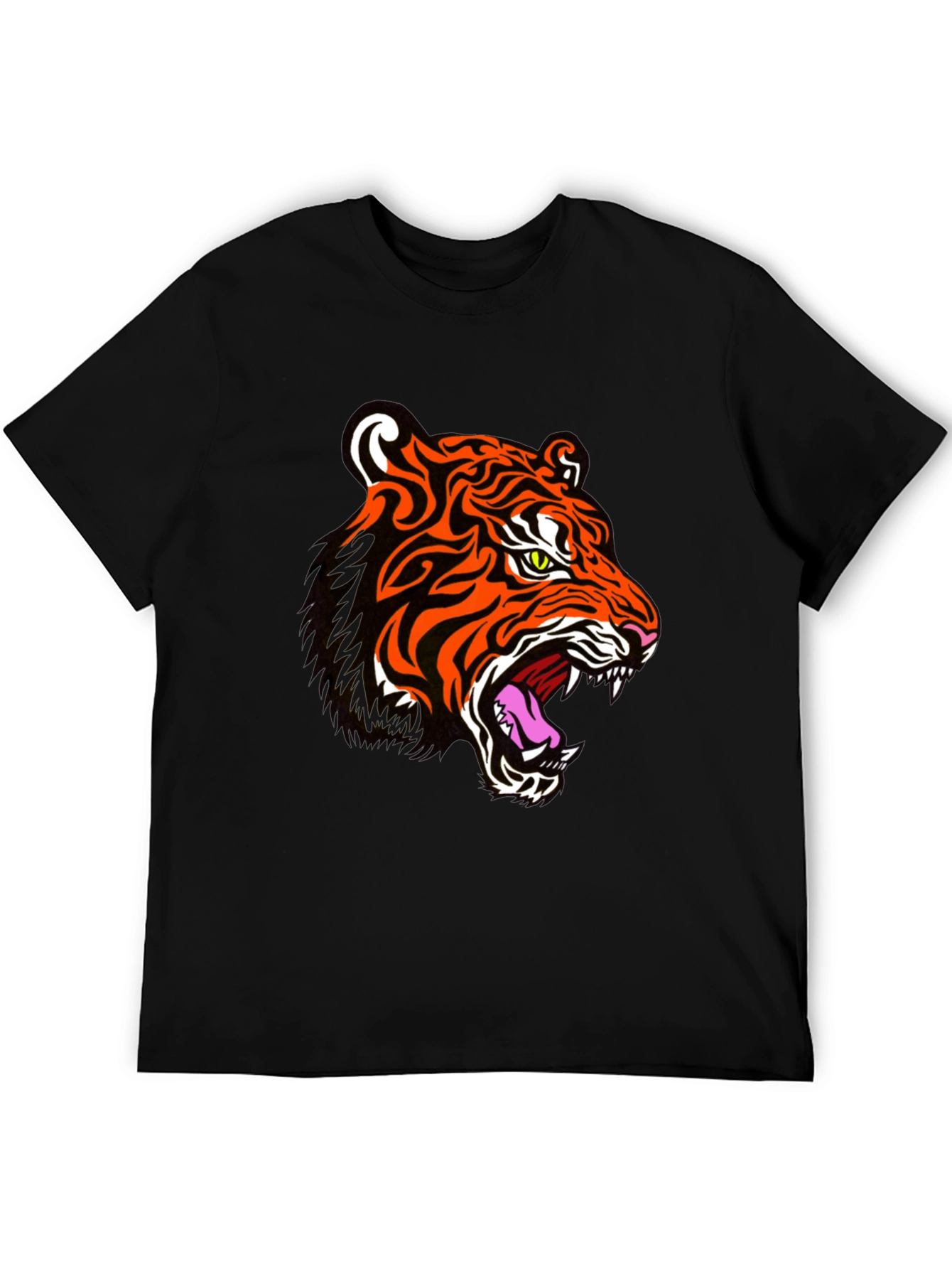 Bold Tiger Graphic Tee - Striking Animal Print