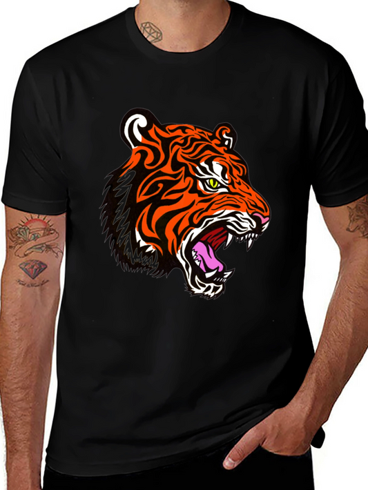 Bold Tiger Graphic Tee - Striking Animal Print