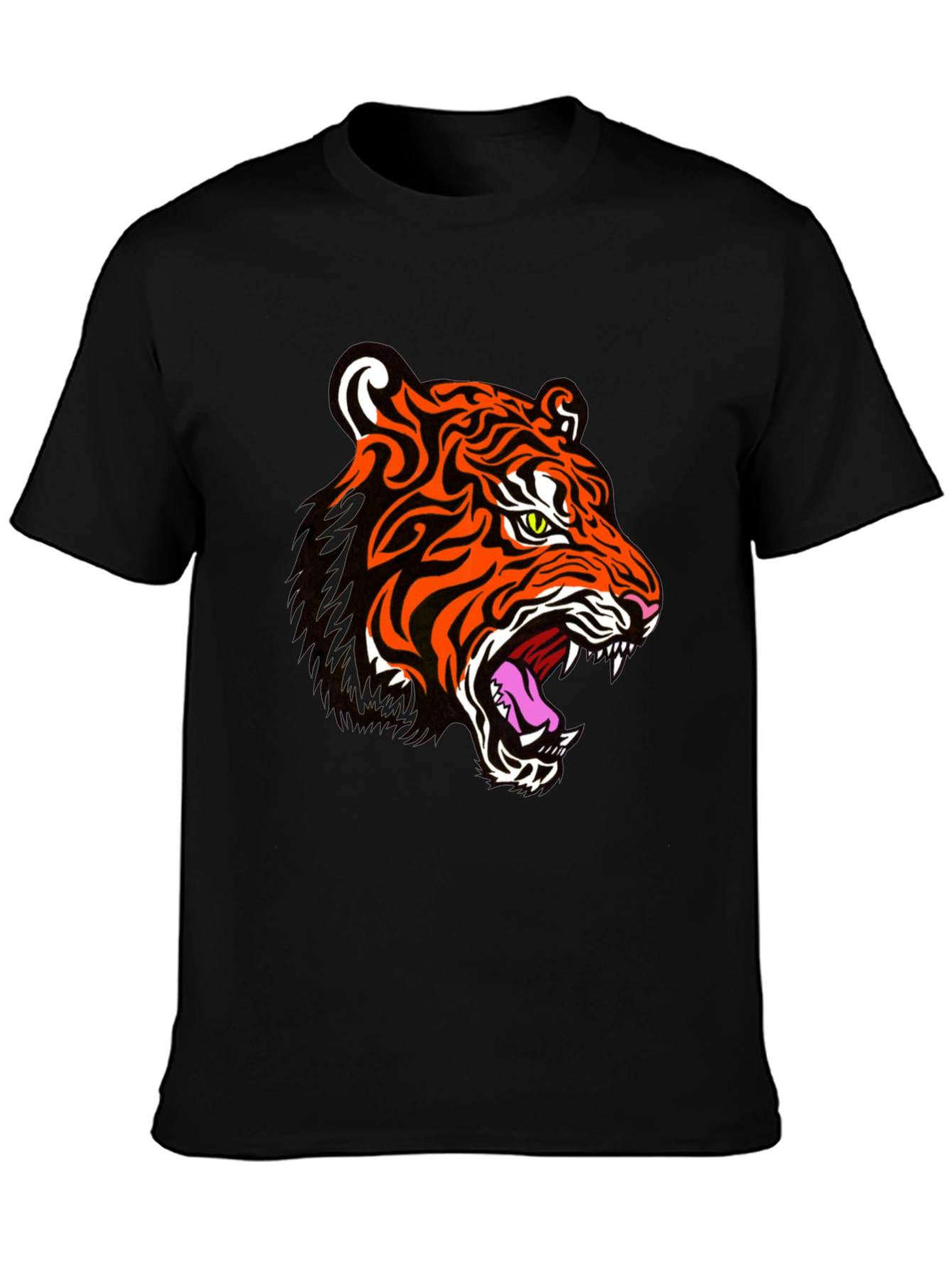 Bold Tiger Graphic Tee - Striking Animal Print