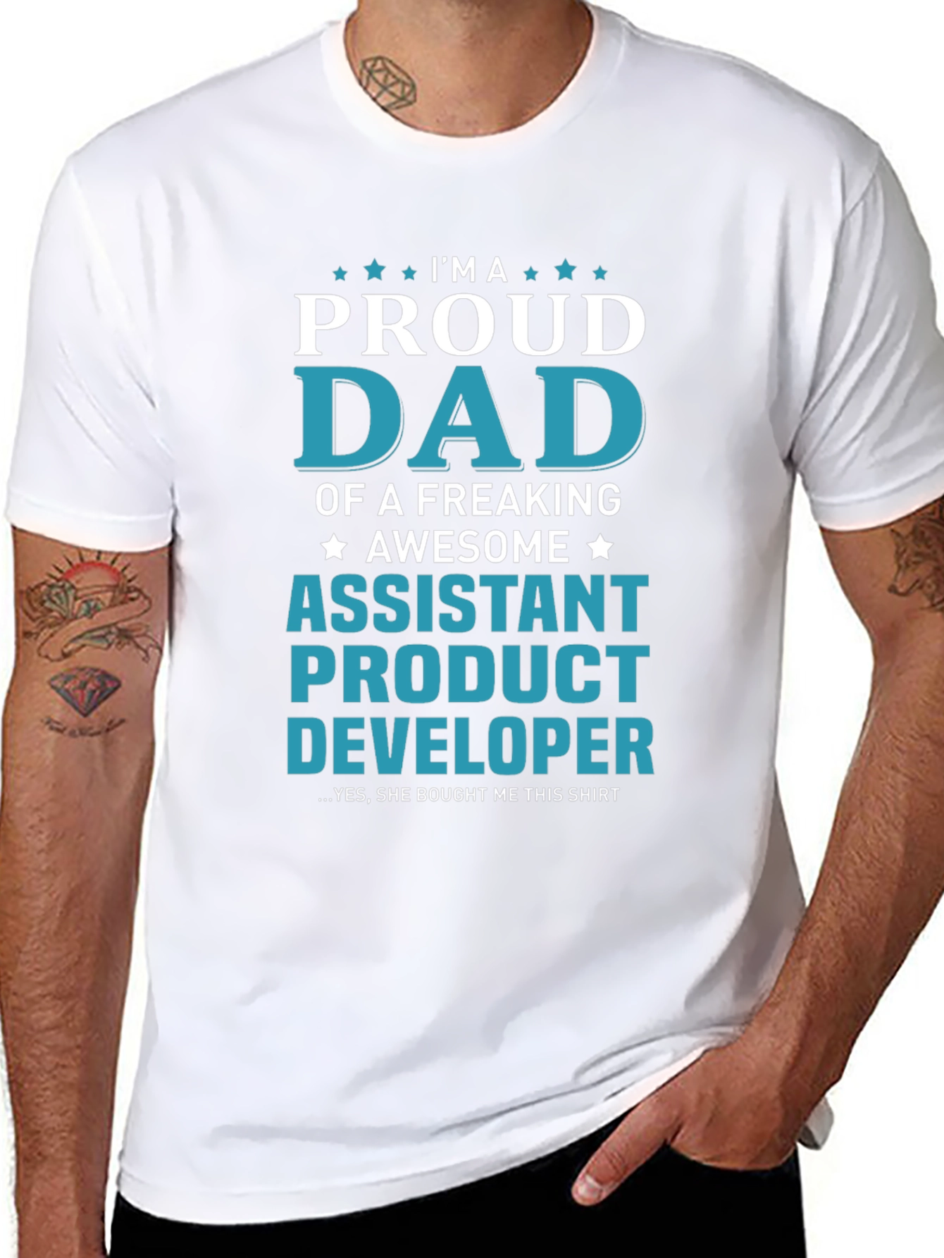 Proud Dad Assistant Product Developer Novelty T-Shirt