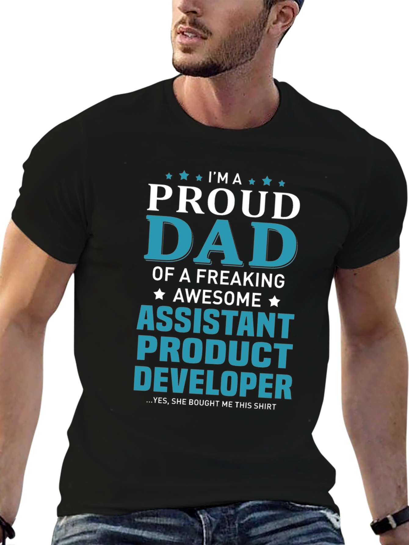 Proud Dad Assistant Product Developer Novelty T-Shirt