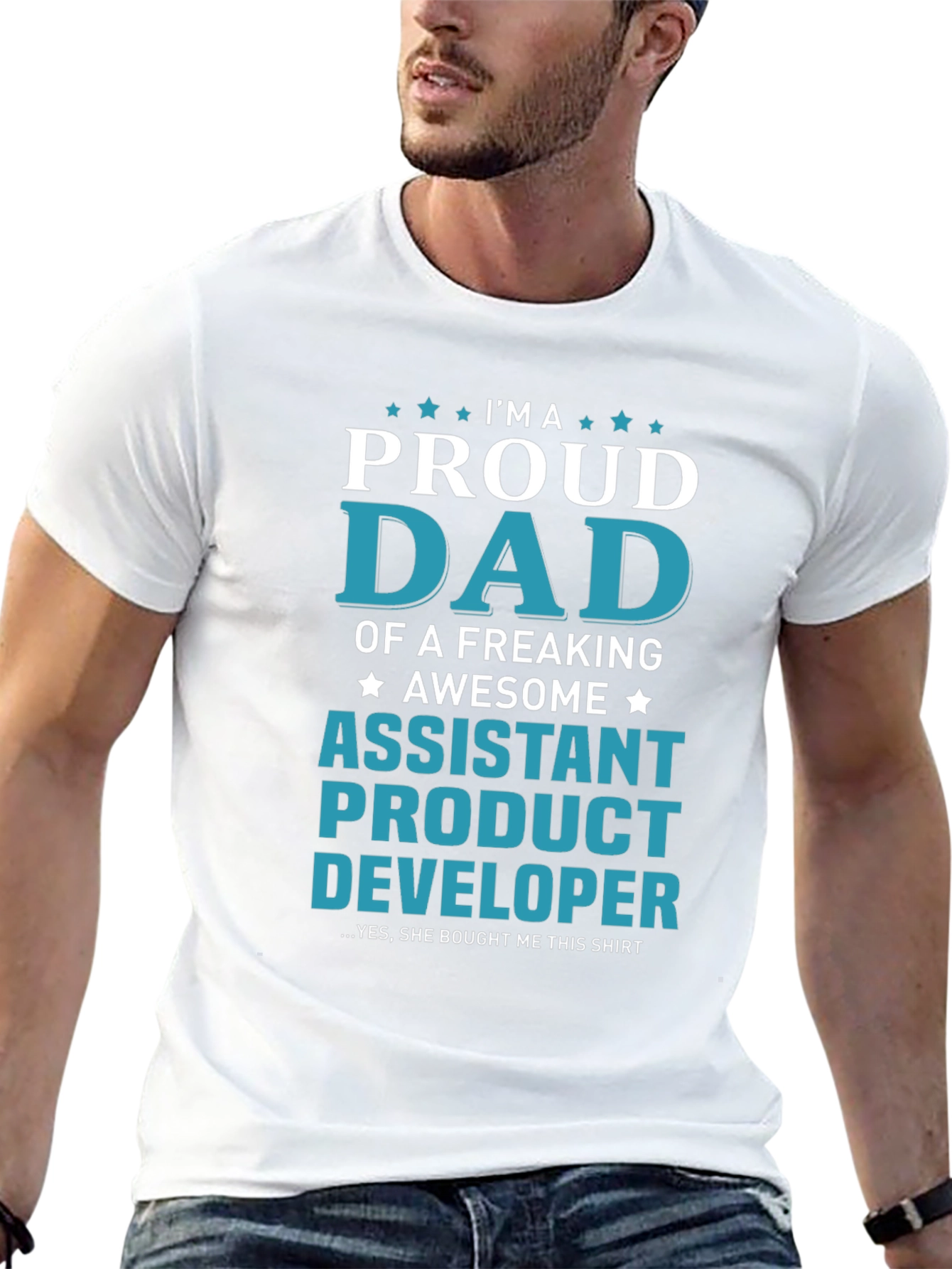 Proud Dad Assistant Product Developer Novelty T-Shirt