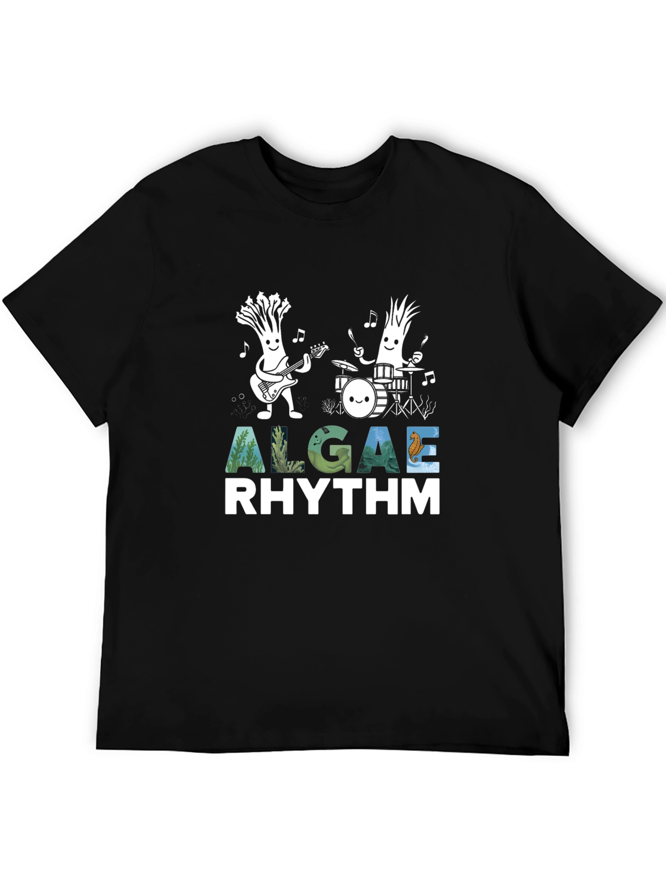 Algae Rhythm Black T-Shirt - Band Tee