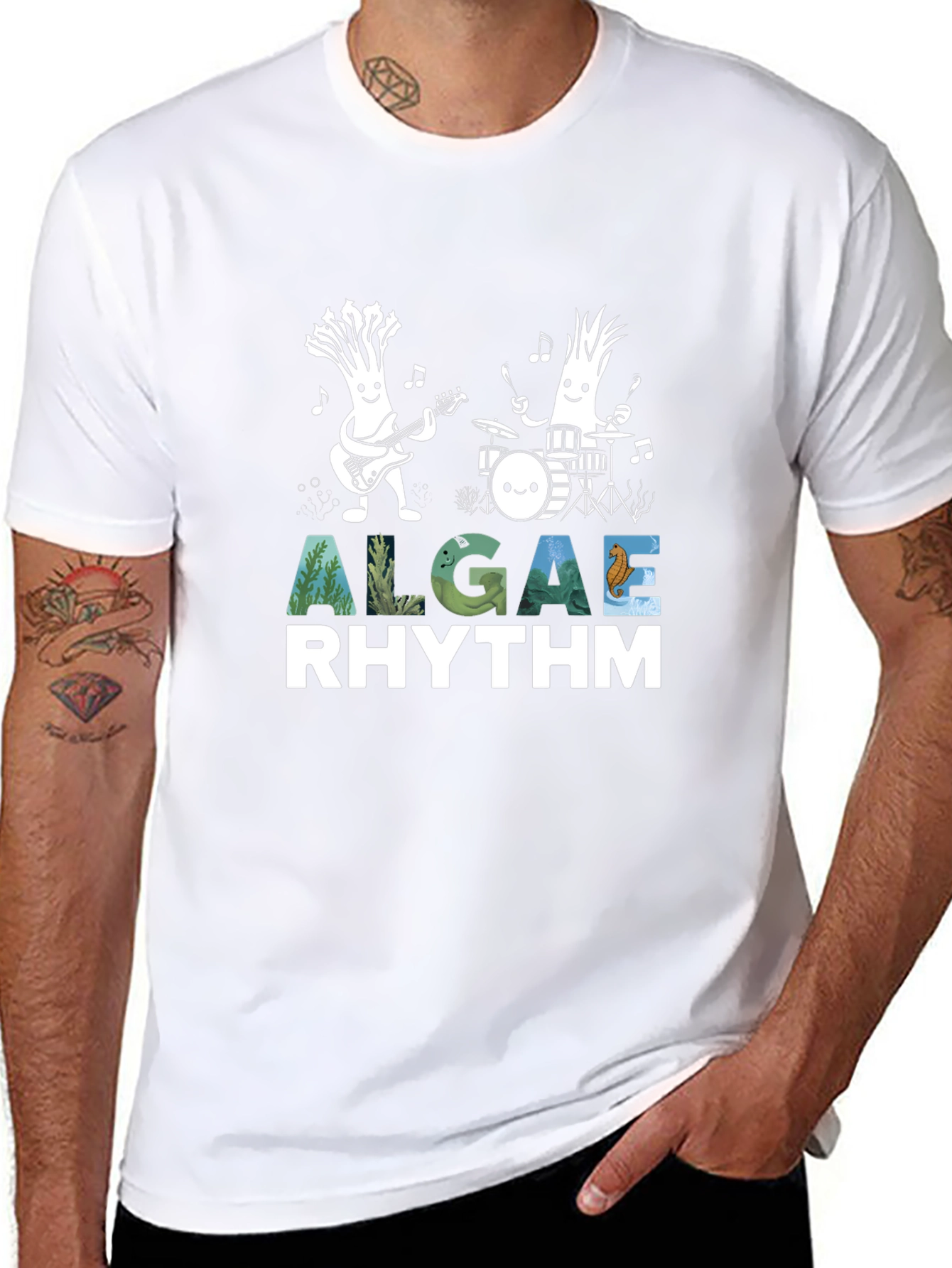Algae Rhythm Black T-Shirt - Band Tee
