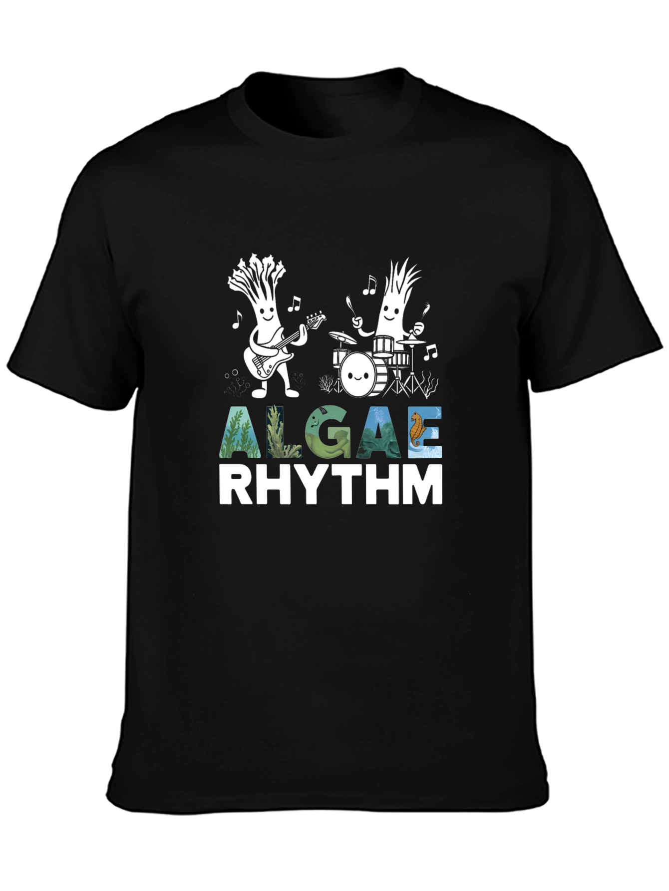 Algae Rhythm Black T-Shirt - Band Tee