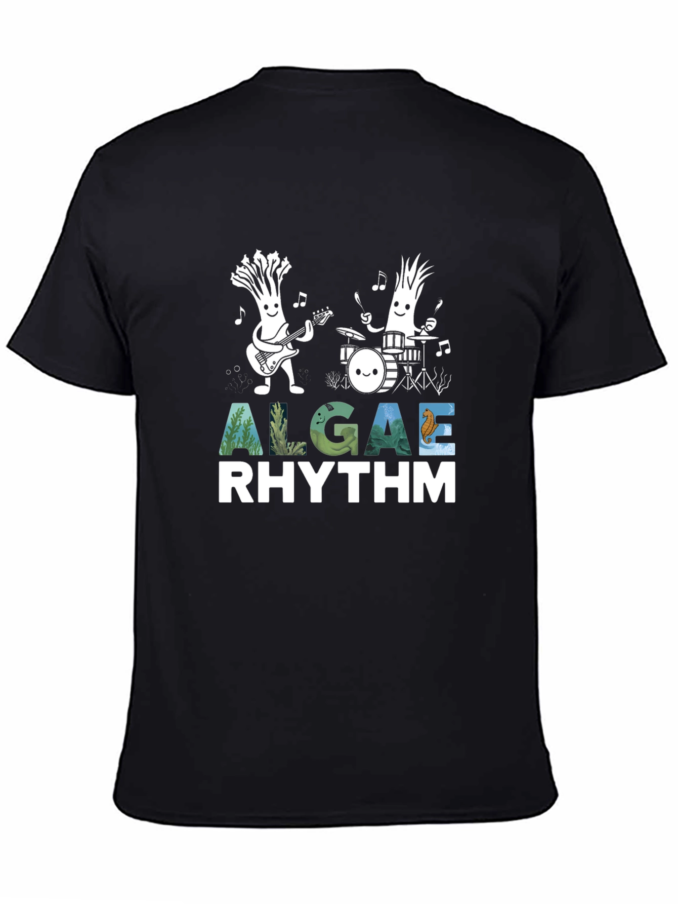Algae Rhythm Black T-Shirt - Band Tee