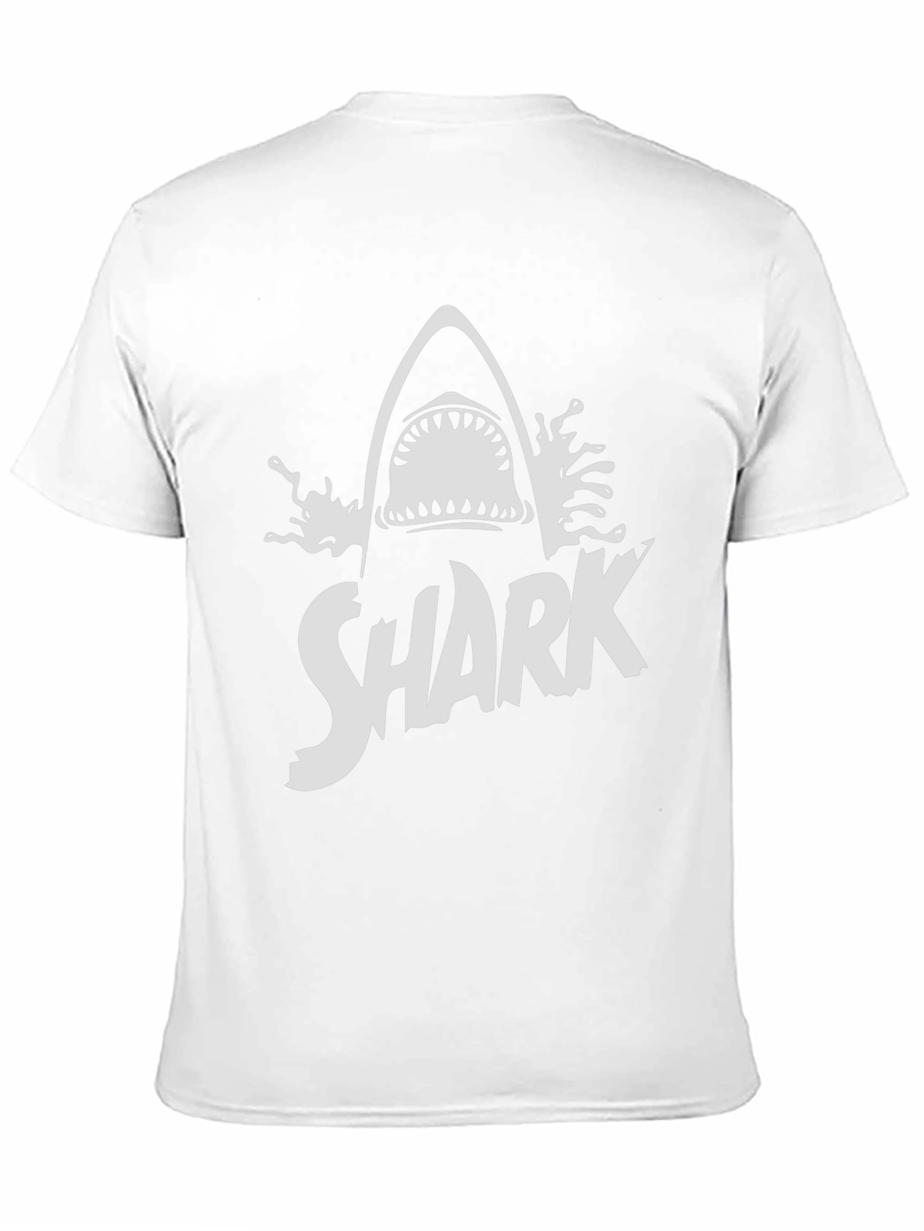 Shark Graphic Print T-Shirt - Black