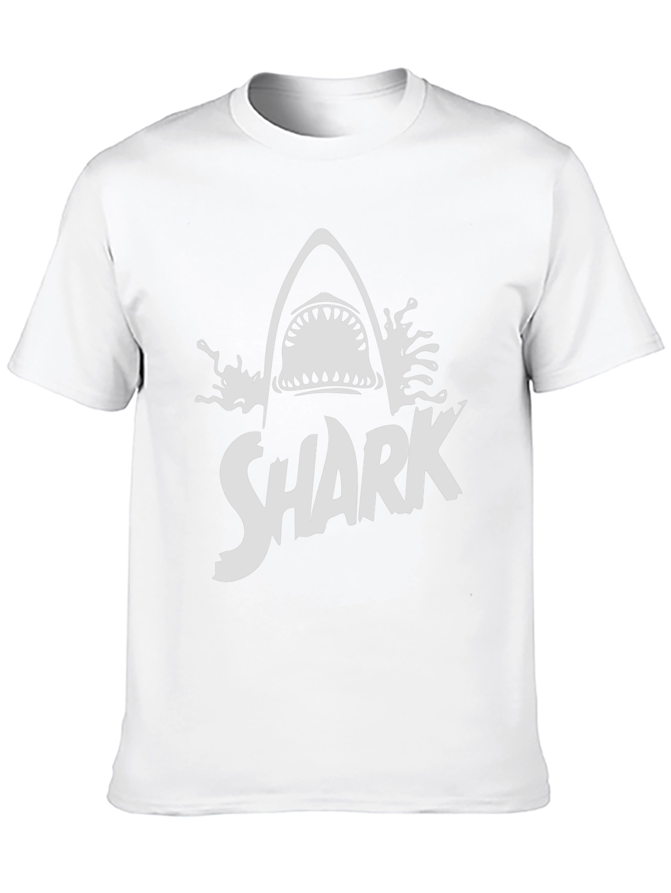 Shark Graphic Print T-Shirt - Black