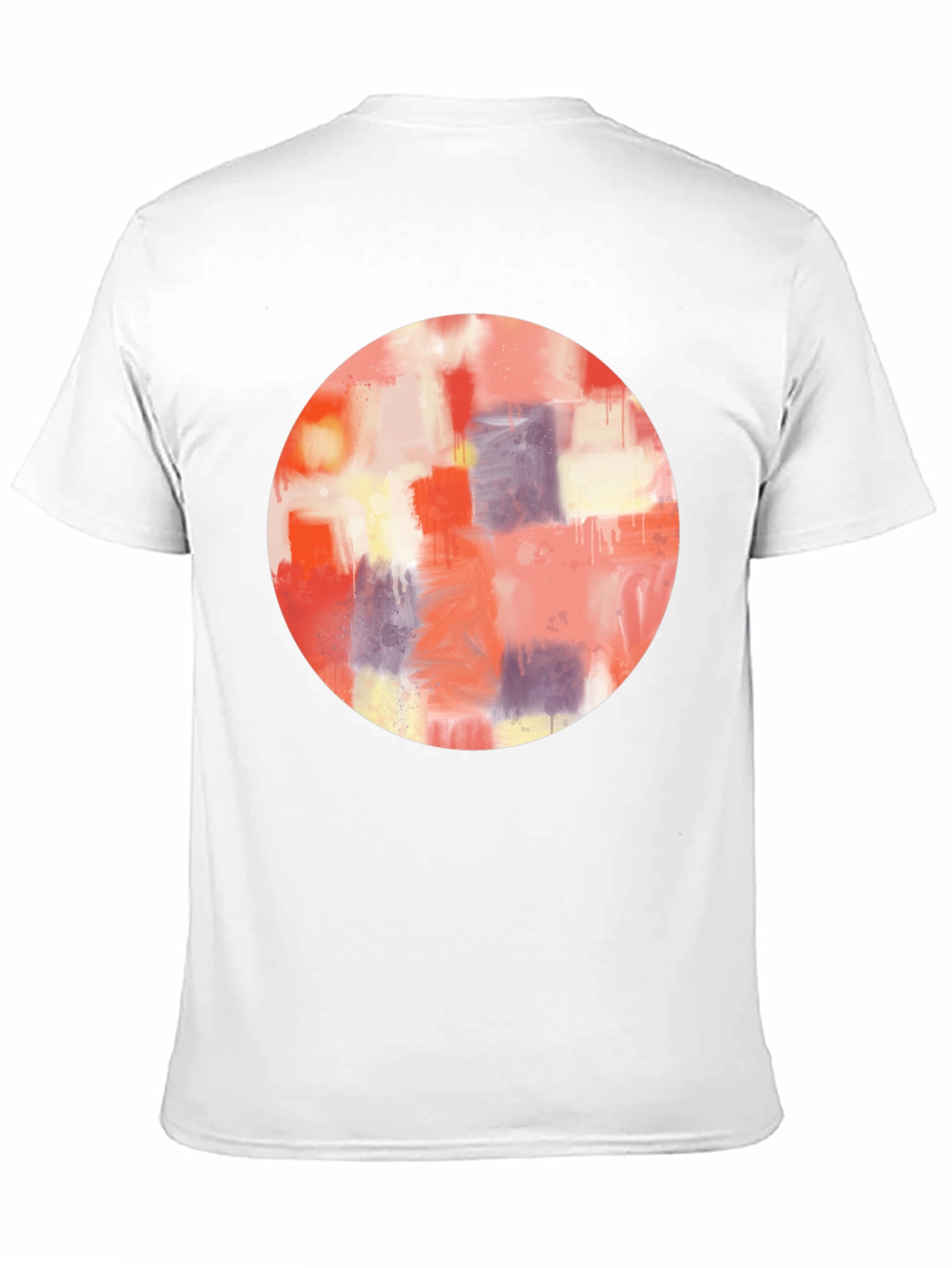 Abstract Art Circle Graphic Tee - Mens Black T-Shirt