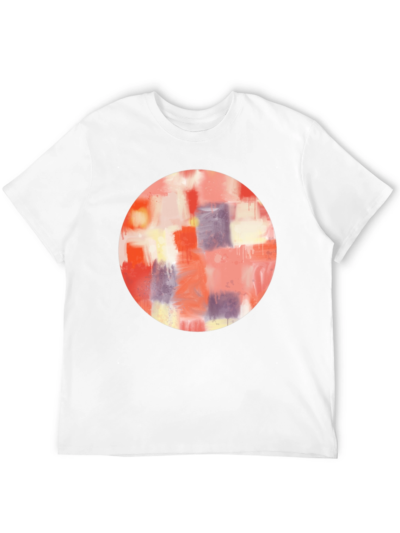 Abstract Art Circle Graphic Tee - Mens Black T-Shirt