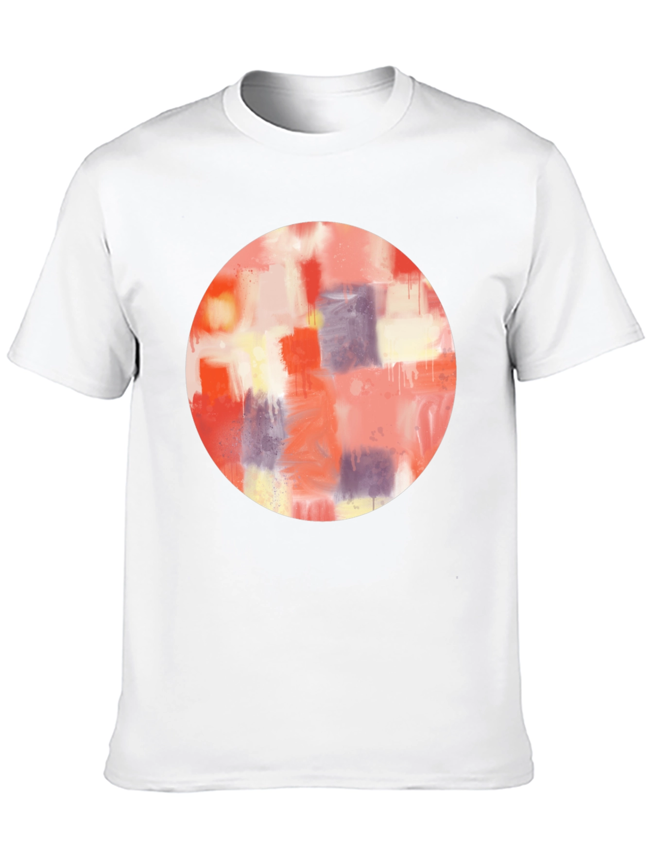 Abstract Art Circle Graphic Tee - Mens Black T-Shirt
