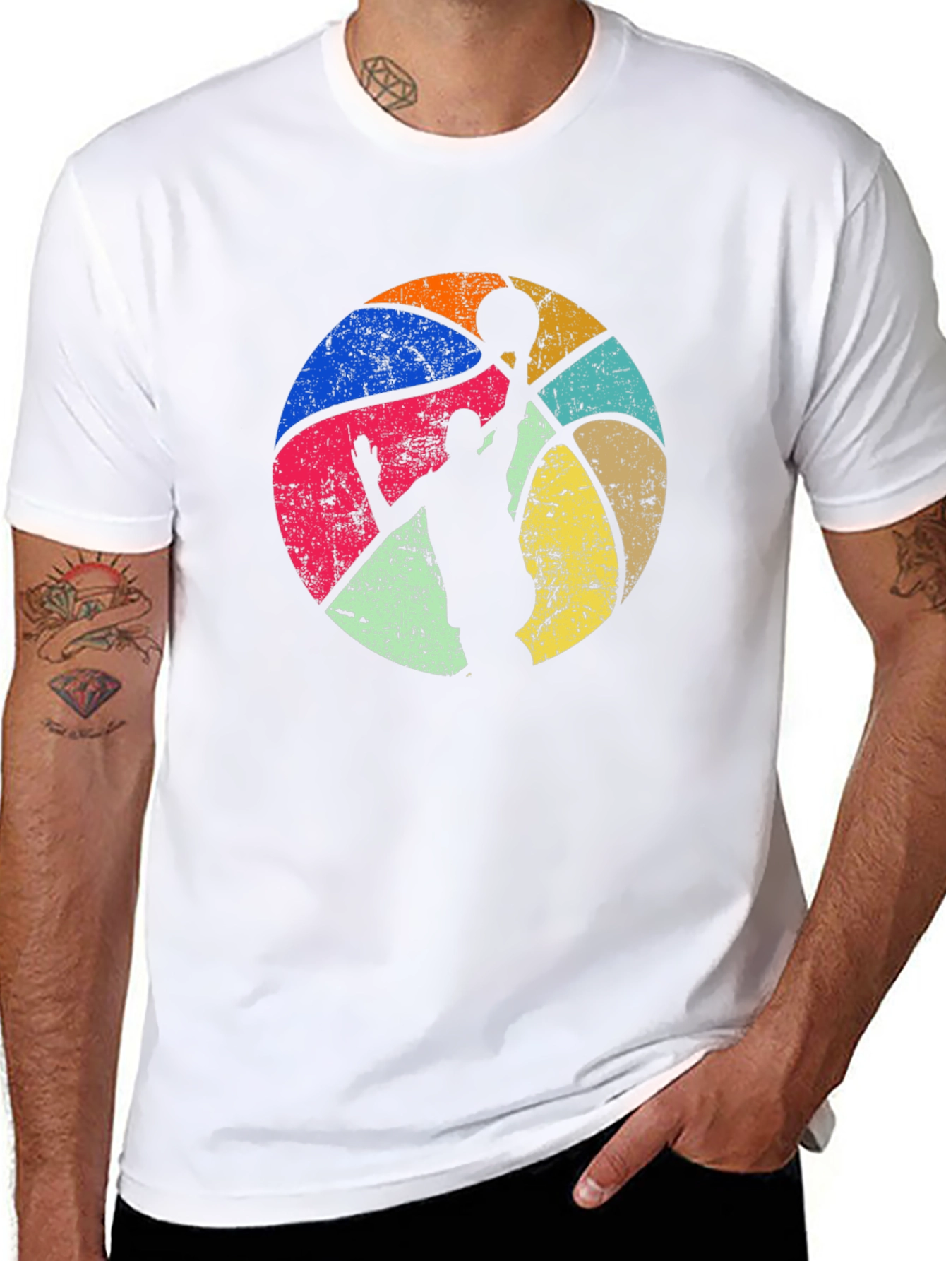 Retro Basketball Player Graphic Tee