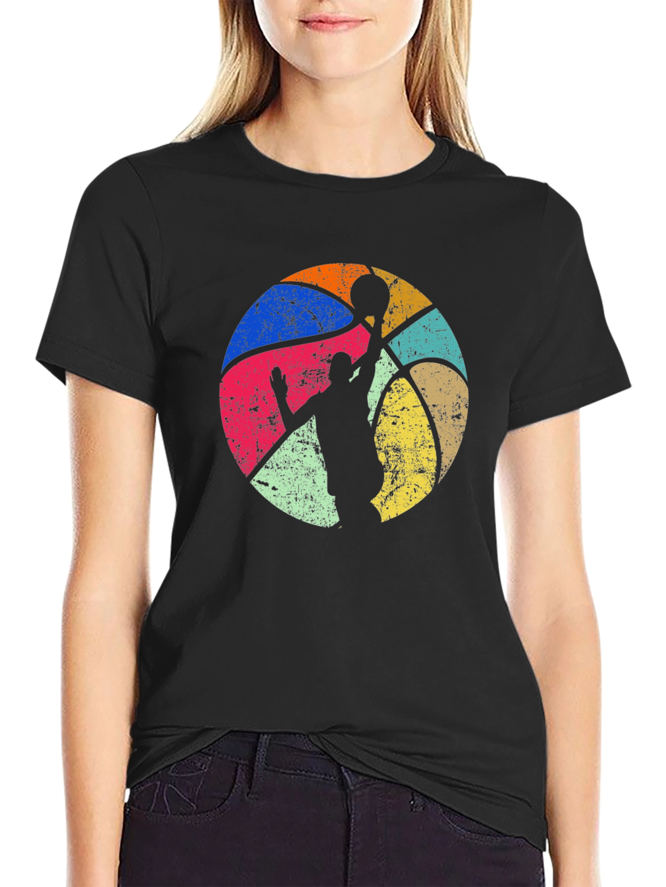 Retro Basketball Player Graphic Tee