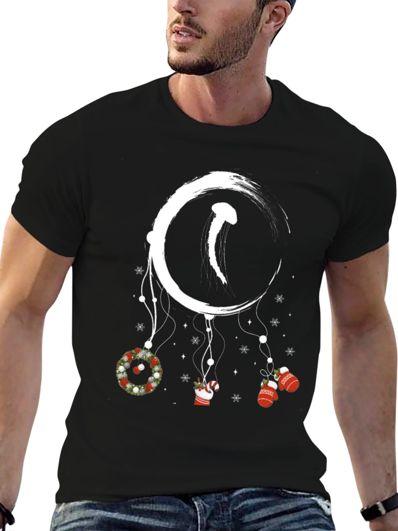 Festive Jellyfish Dream Catcher Graphic Tee