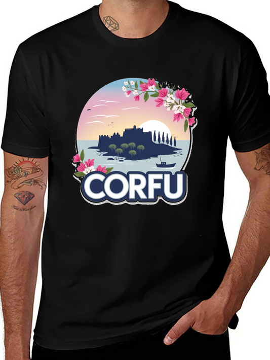 Corfu Island Graphic T-Shirt - Vacation Souvenir Tee