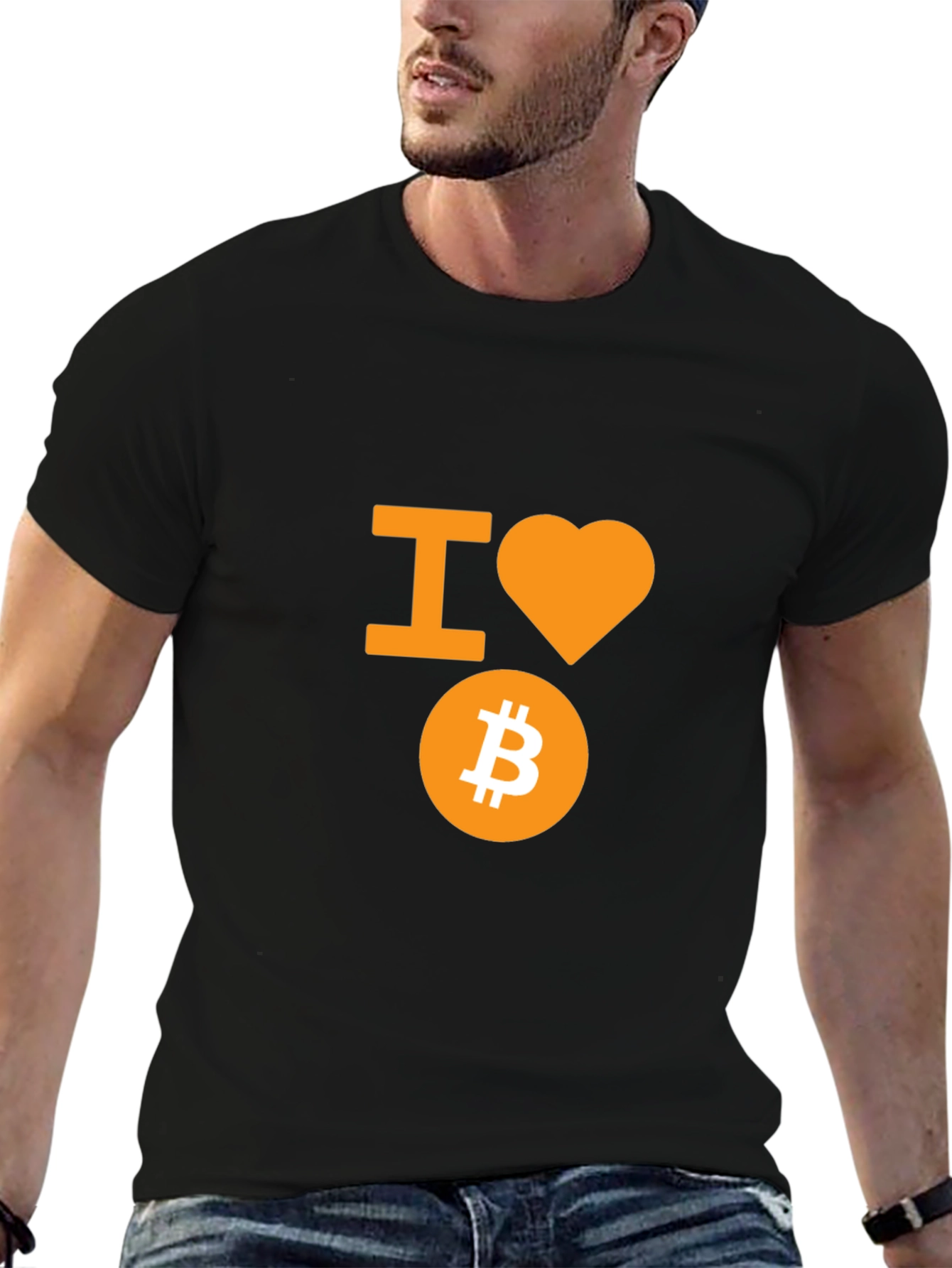 I Love Bitcoin T-Shirt - Crypto Fan Apparel