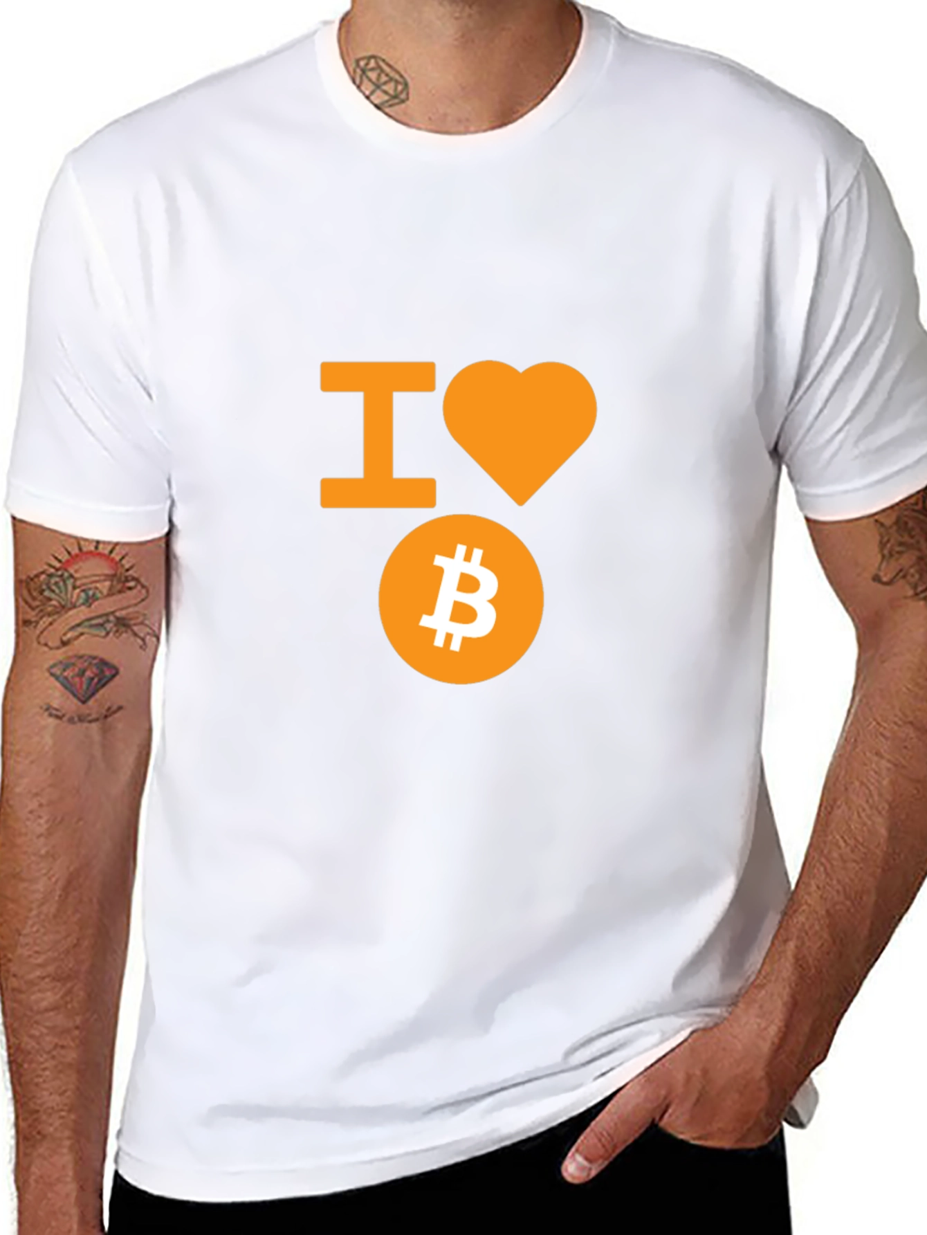 I Love Bitcoin T-Shirt - Crypto Fan Apparel