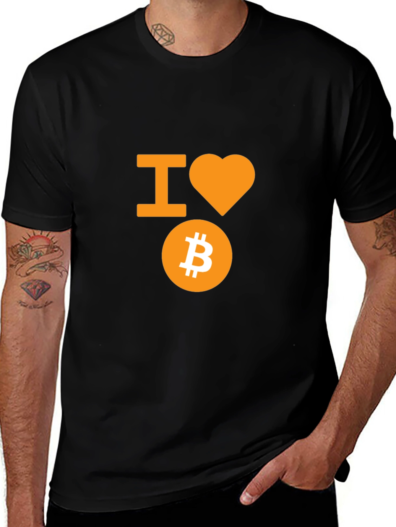I Love Bitcoin T-Shirt - Crypto Fan Apparel