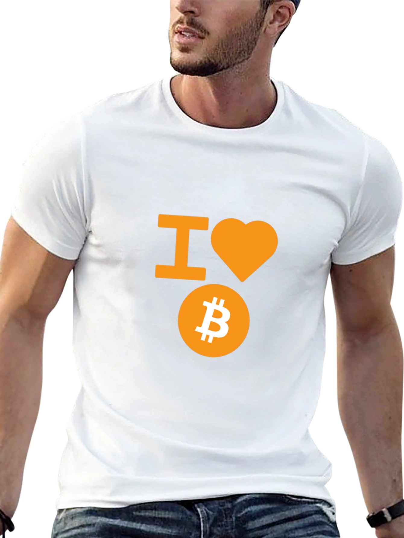 I Love Bitcoin T-Shirt - Crypto Fan Apparel