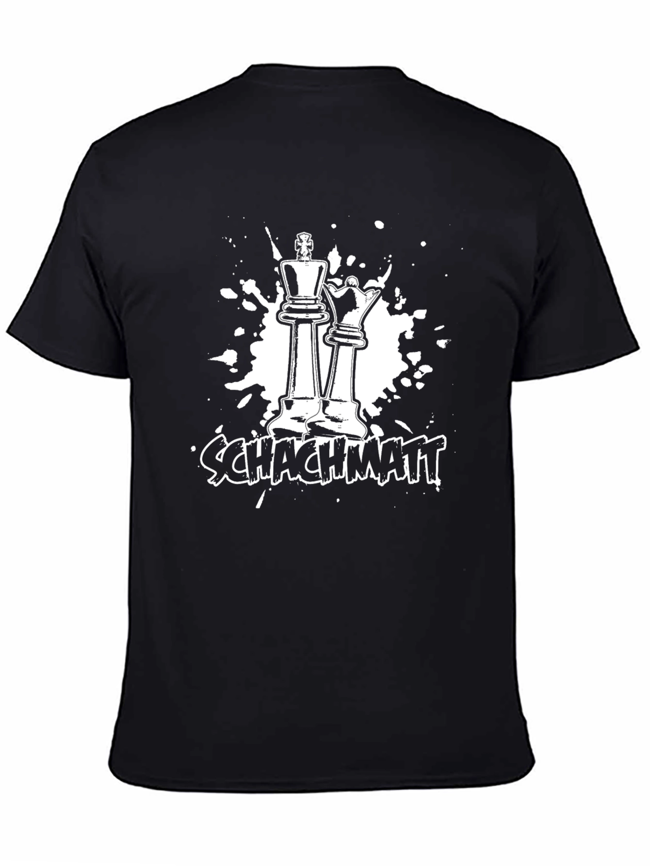Chess King & Queen T-Shirt - Schachmatt Design