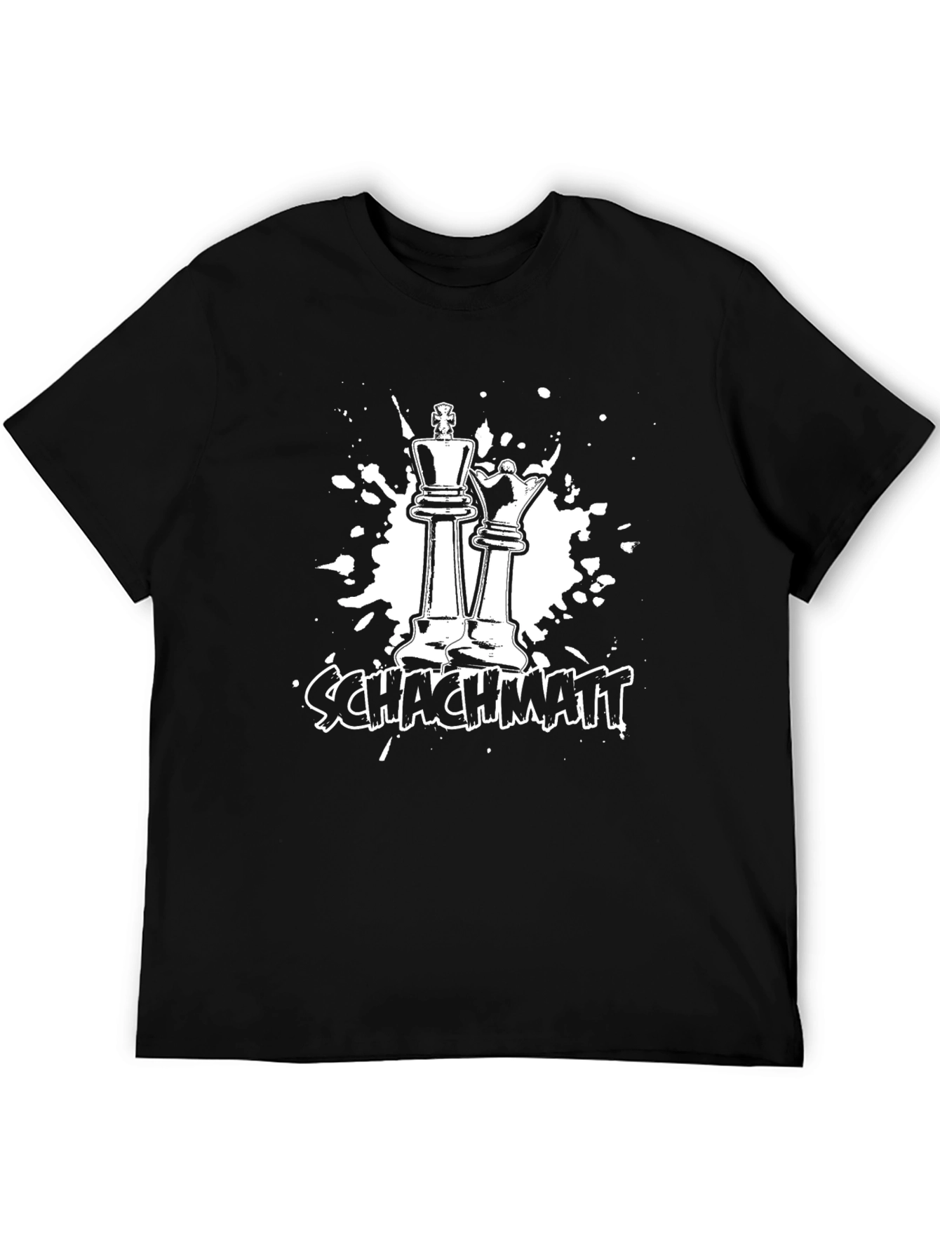 Chess King & Queen T-Shirt - Schachmatt Design
