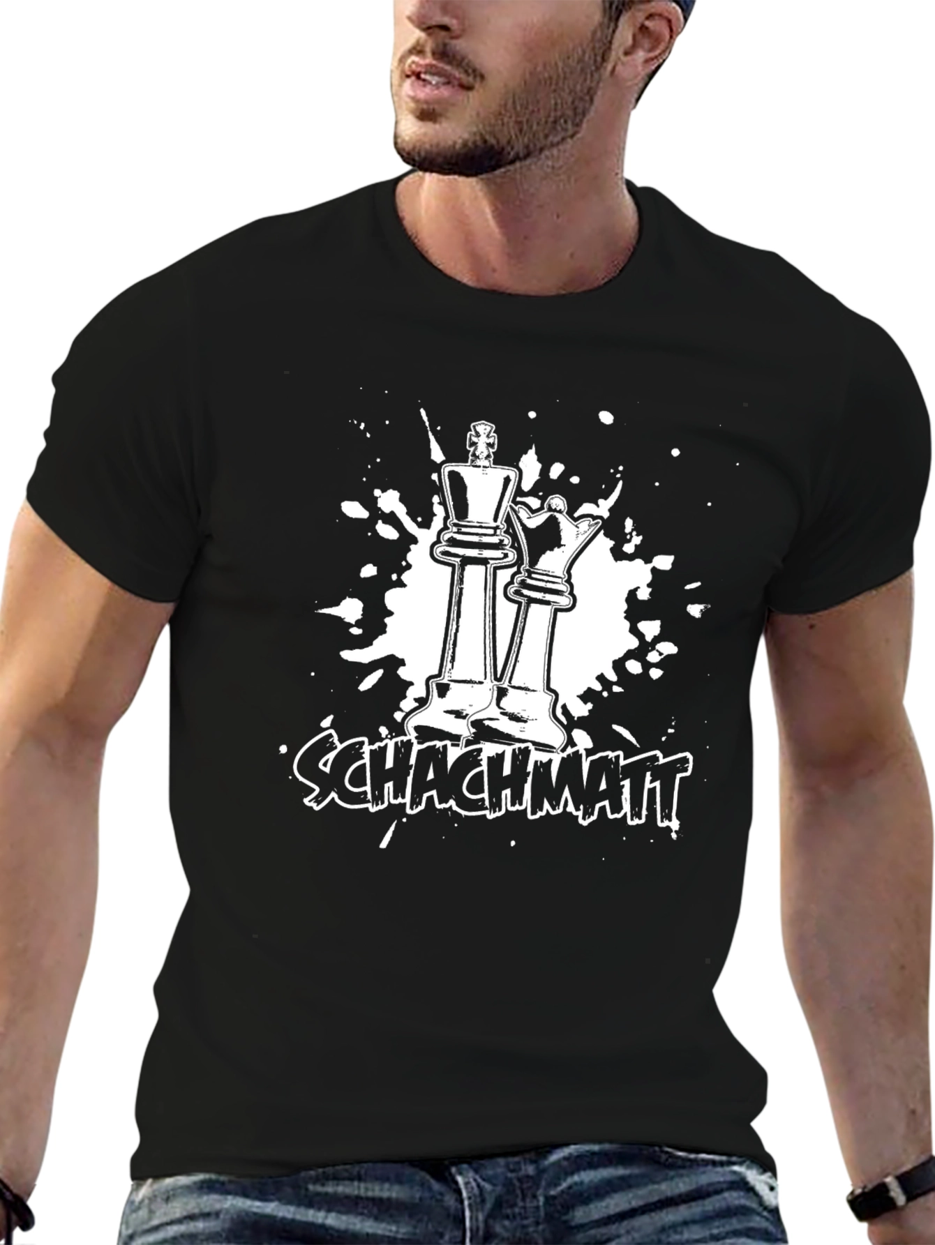 Chess King & Queen T-Shirt - Schachmatt Design