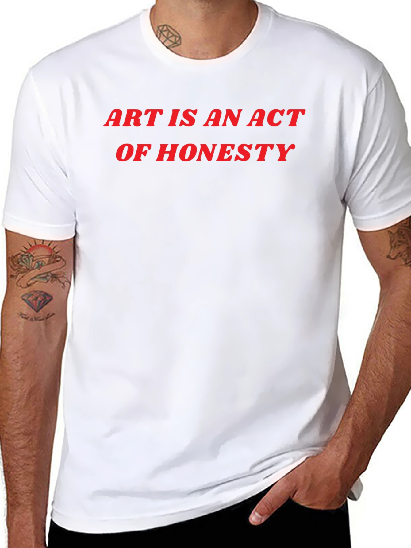 Art is an Act of Honesty Black T-Shirt