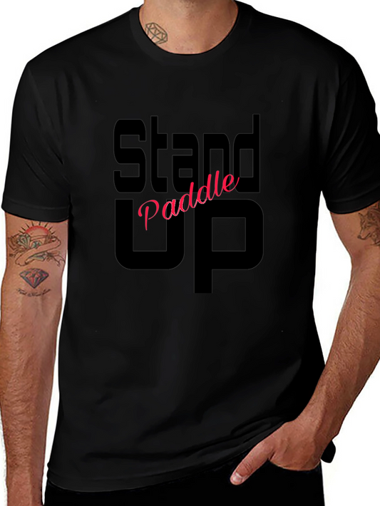Stand Up Paddle Black Tee Shirt