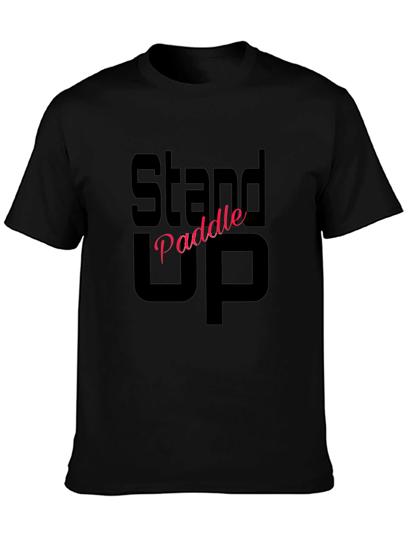 Stand Up Paddle Black Tee Shirt
