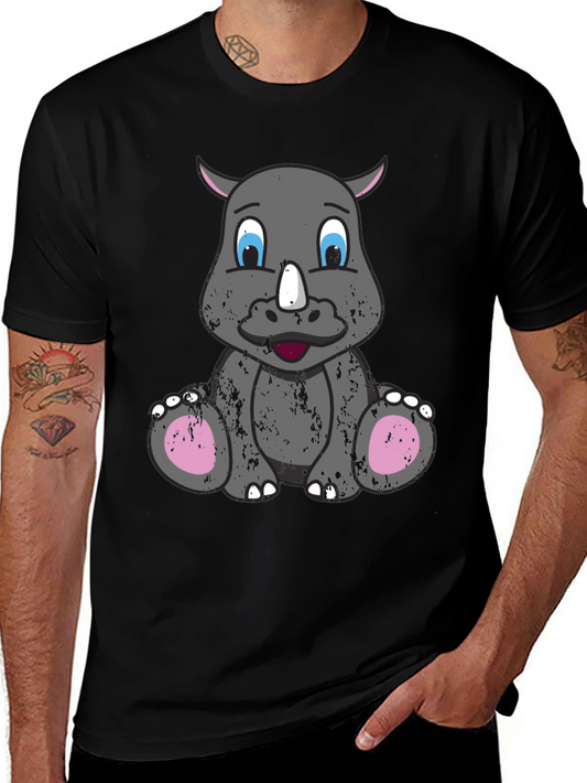 Cute Rhino Graphic Tee - Unisex Casual T-Shirt