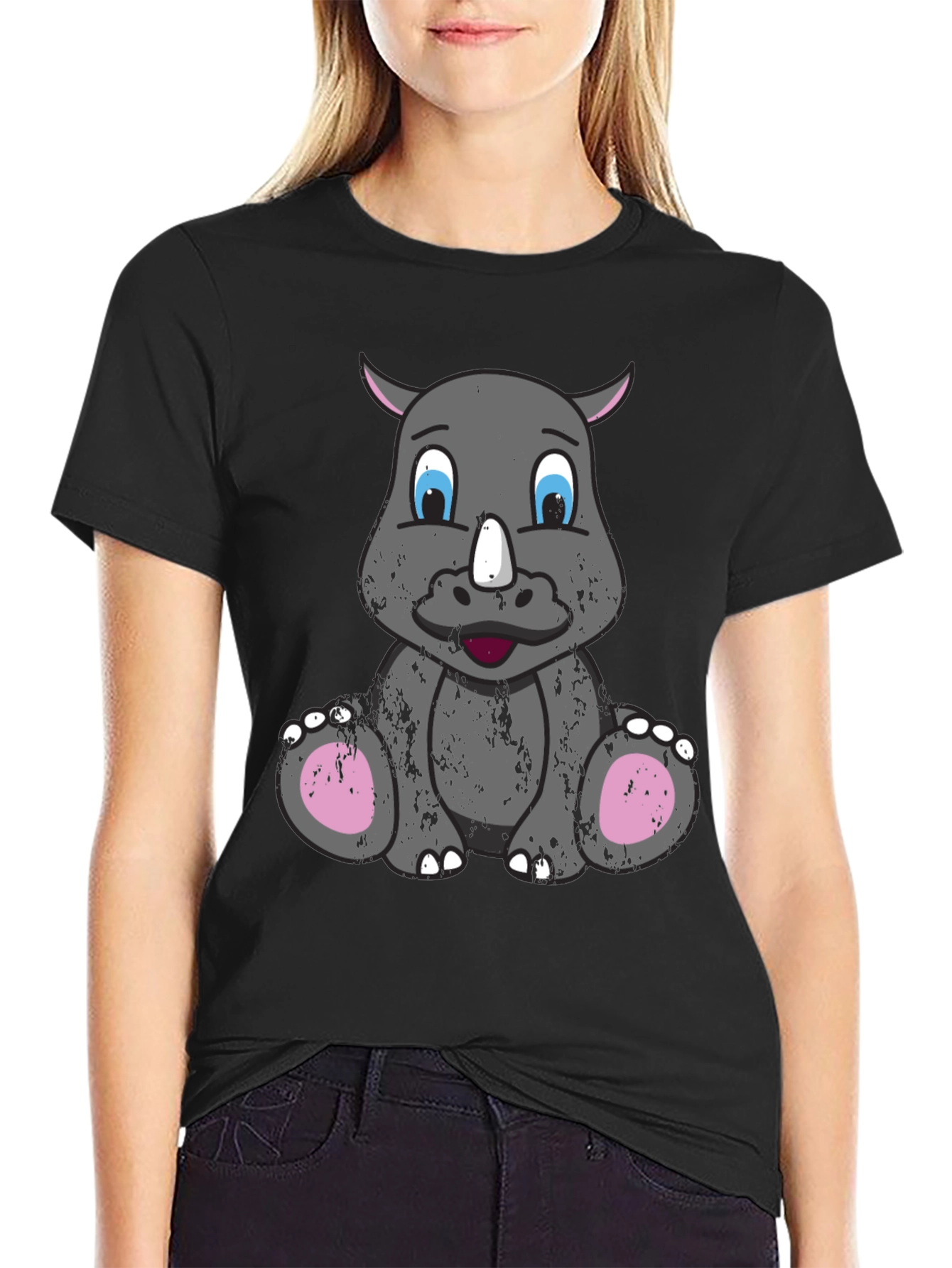 Cute Rhino Graphic Tee - Unisex Casual T-Shirt