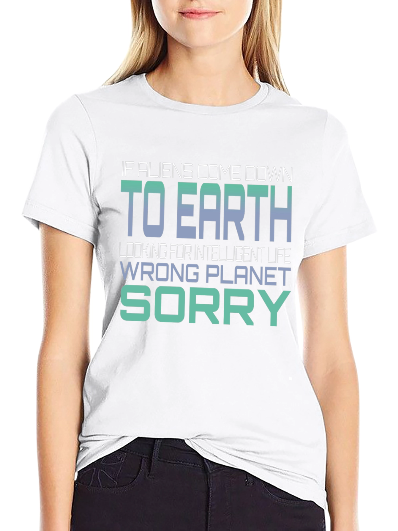 Funny Alien T-Shirt - Wrong Planet Sorry