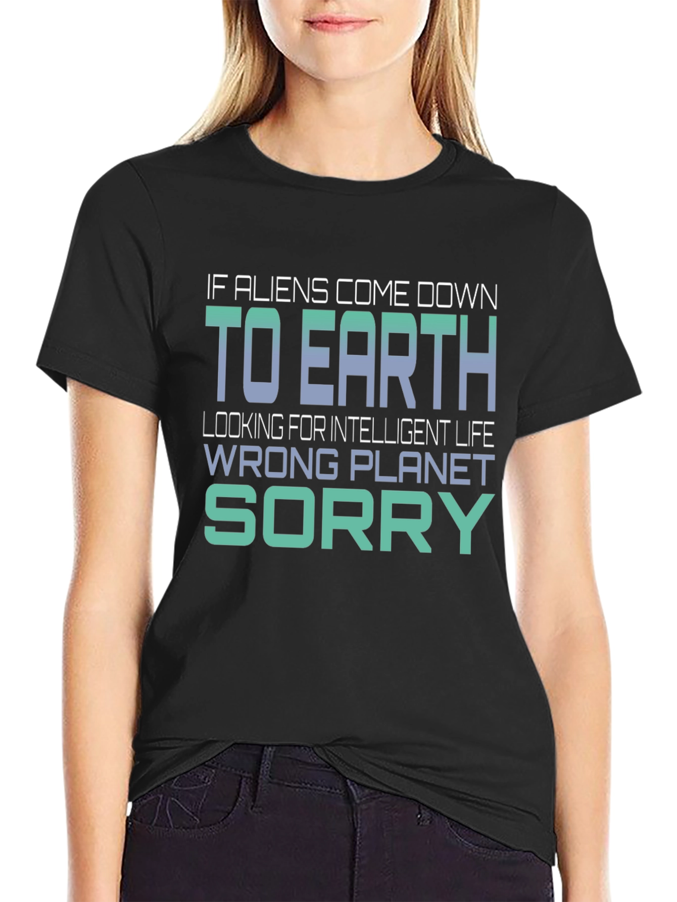 Funny Alien T-Shirt - Wrong Planet Sorry