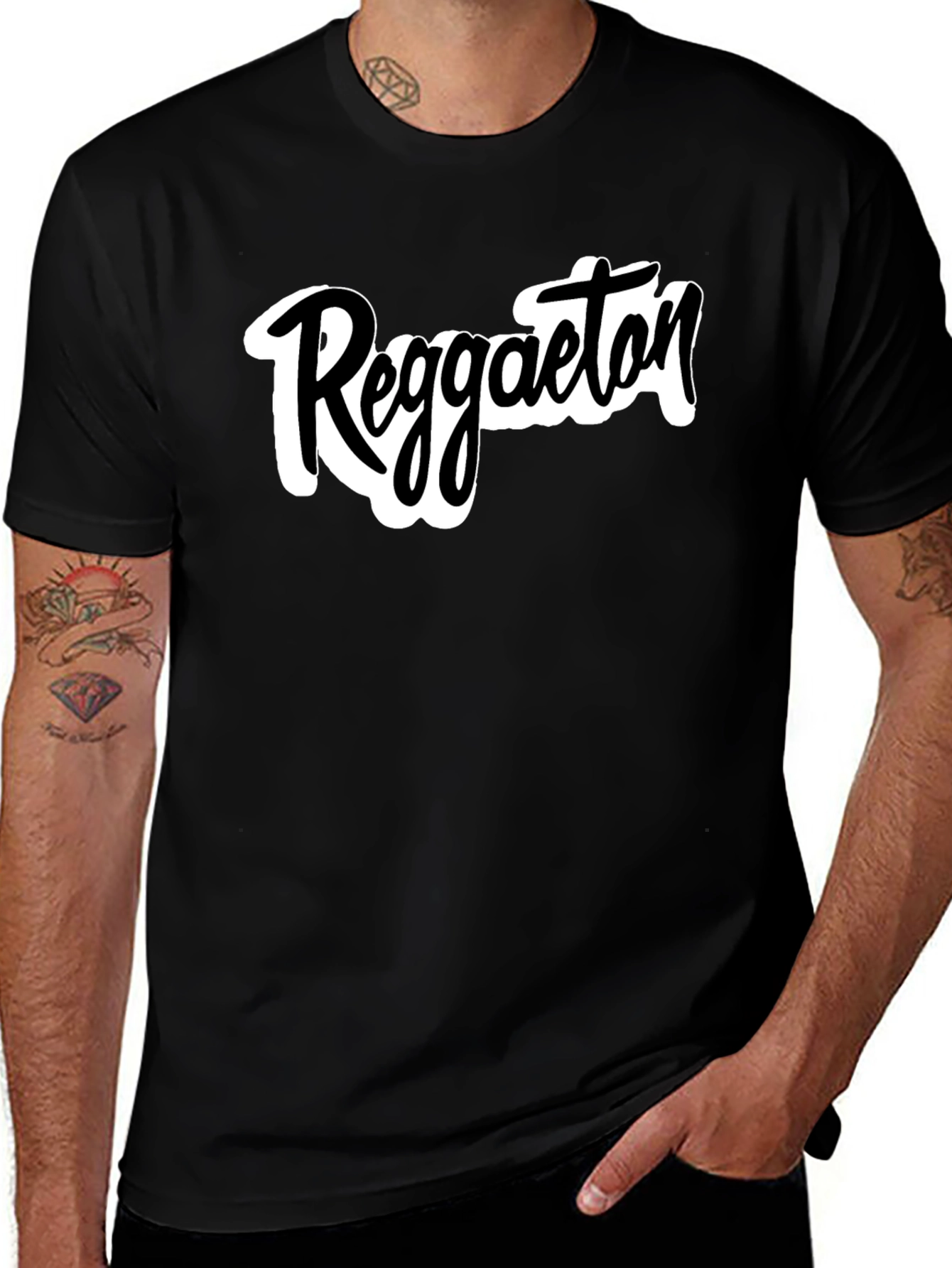 Reggaeton Black T-Shirt Casual Wear